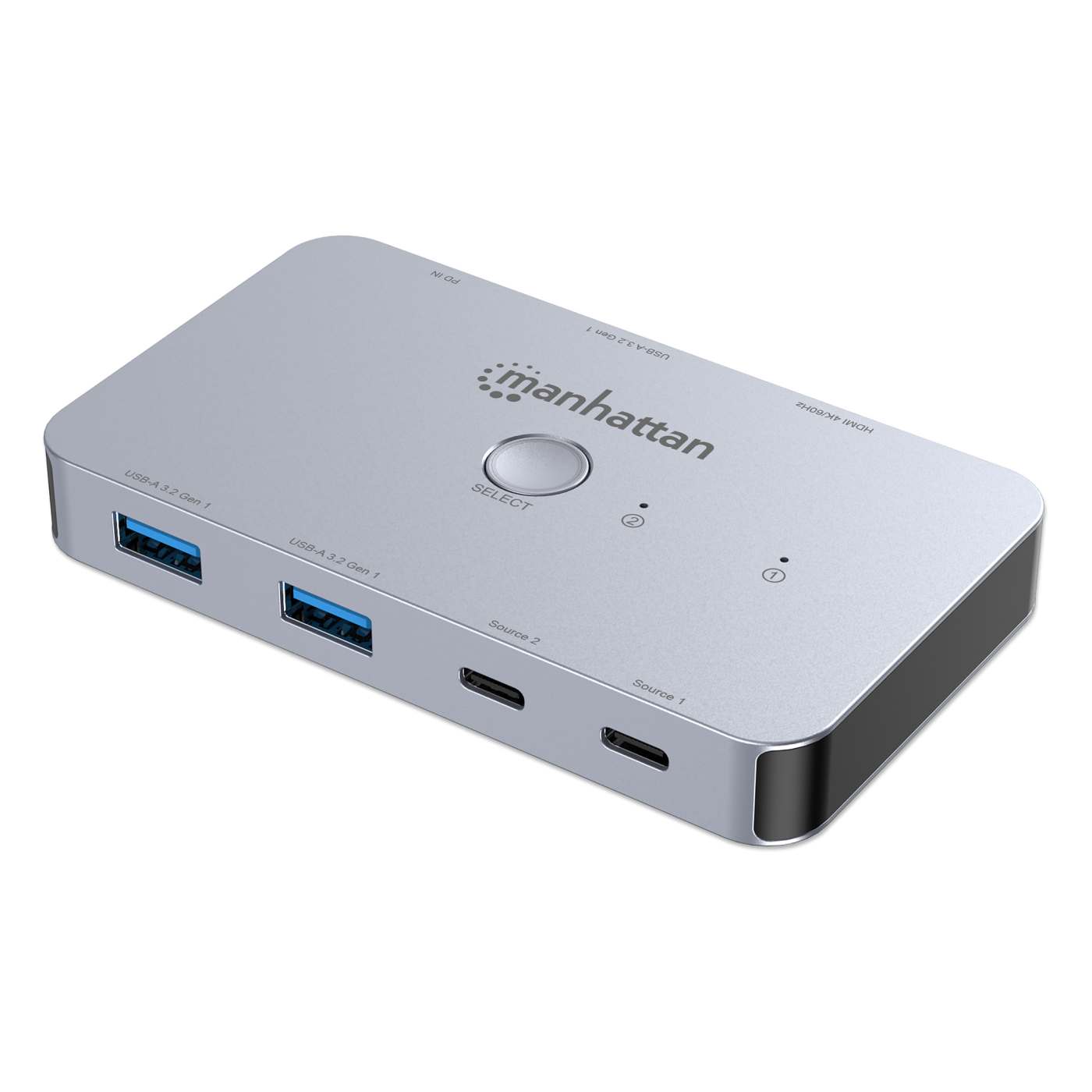 2-Port HDMI USB-C KVM Switch 4K@60Hz with Power Delivery Image 1