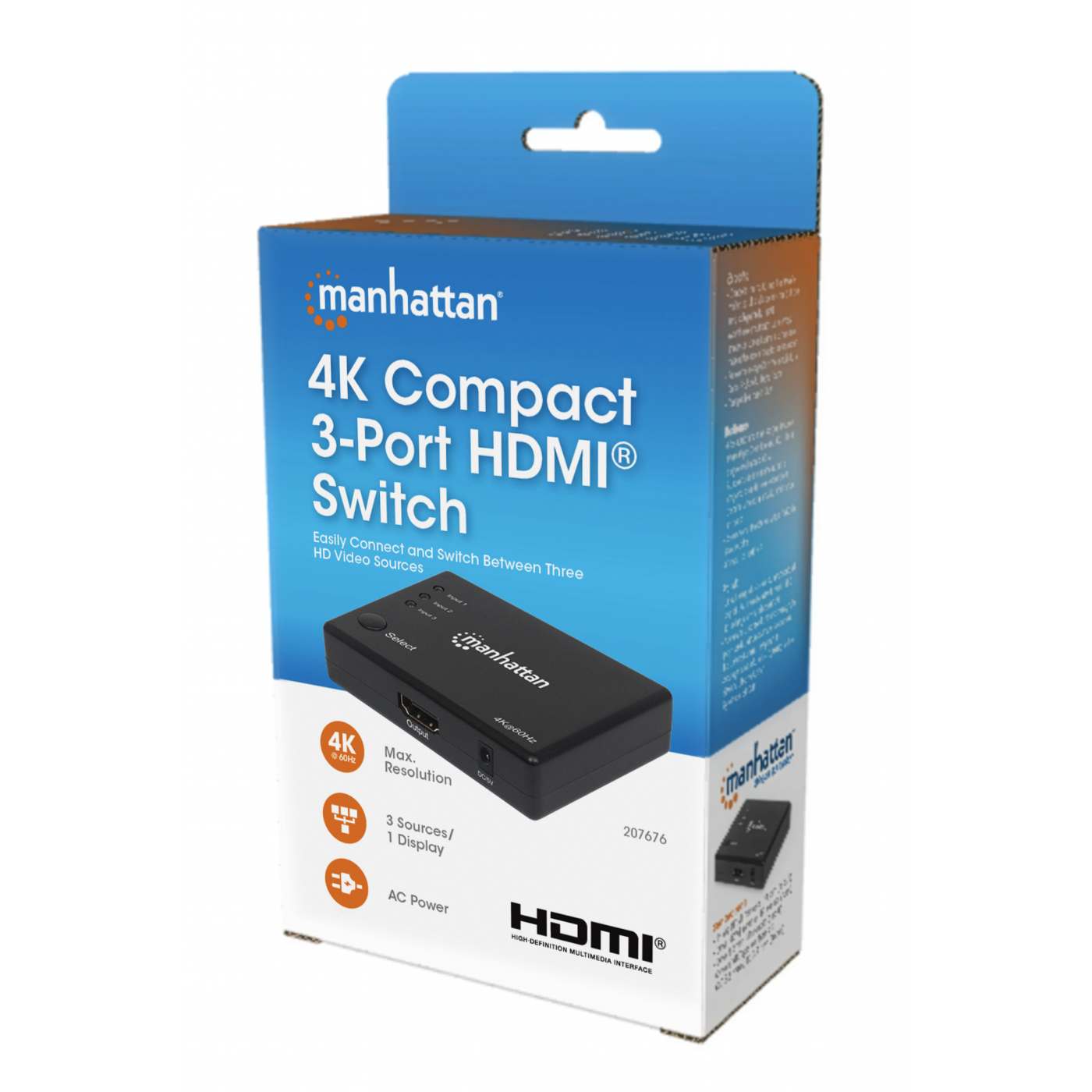4K Compact 3-Port HDMI Switch Packaging Image 2