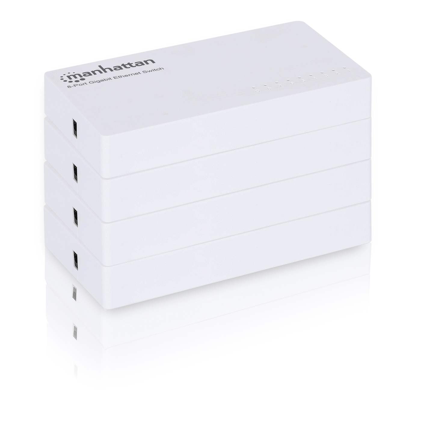 8-Port Gigabit Ethernet Desktop & Wall Mount Network Switch | 6-Pack | Plug & Play | Fanless  Image 3