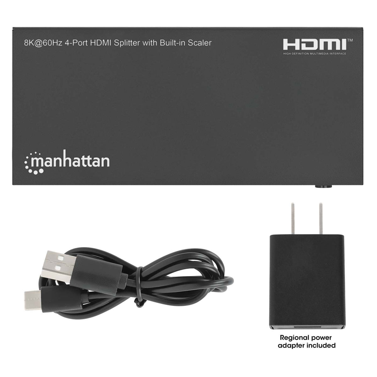 8K@60Hz 4-Port HDMI Splitter with Built-in Scaler Image 8