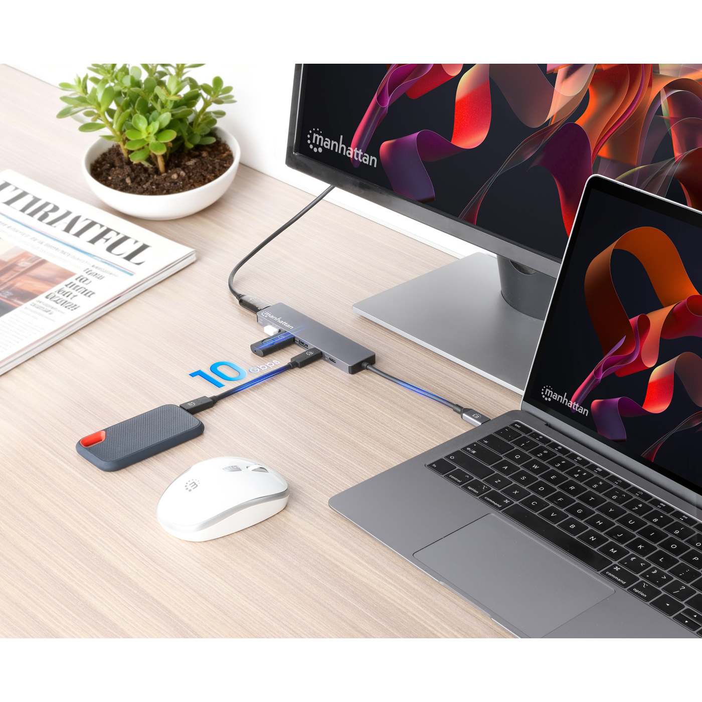USB-C PD 6-in-1 HDMI 4K Docking Station / Multiport Hub Image 3