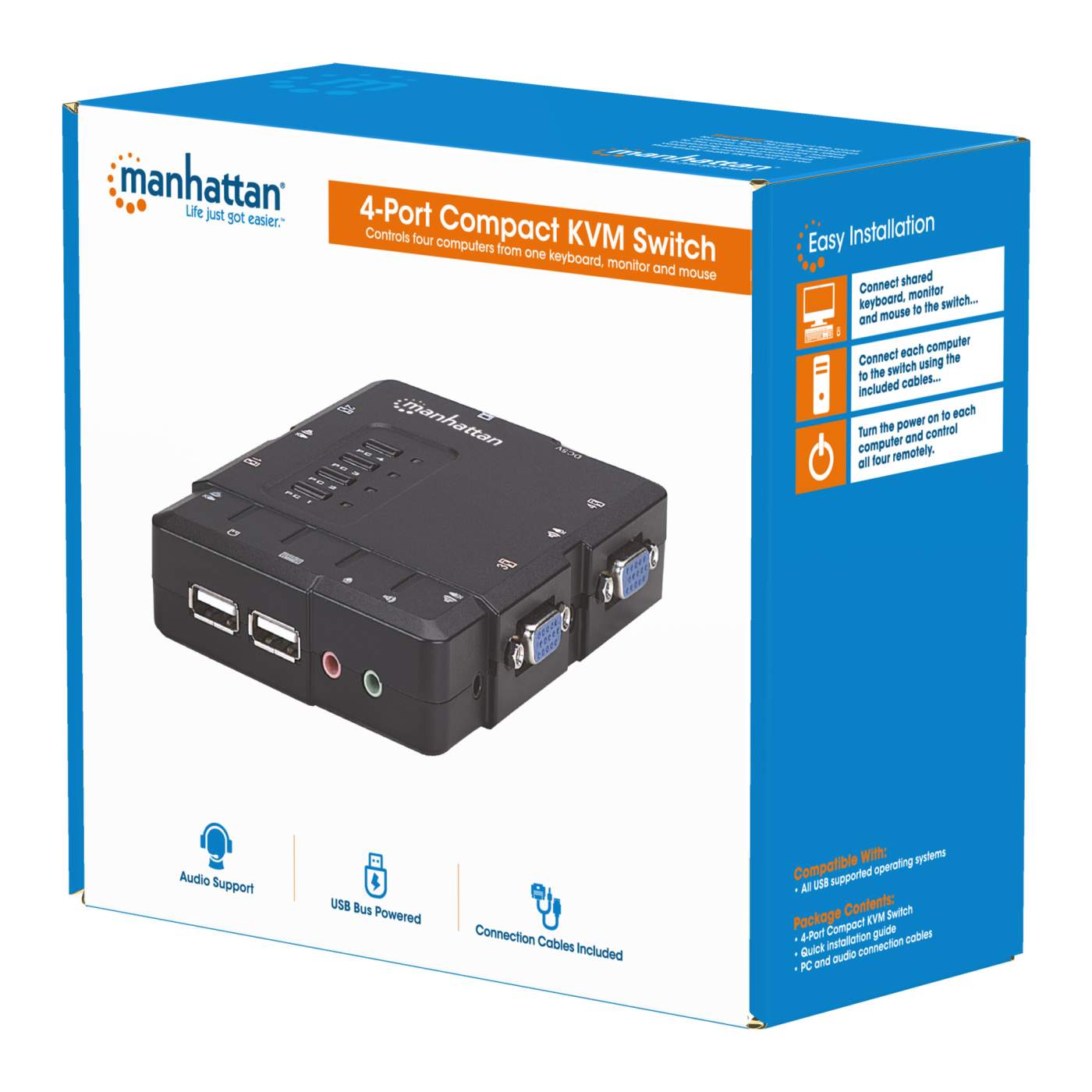 4-Port Compact KVM Switch Packaging Image 2