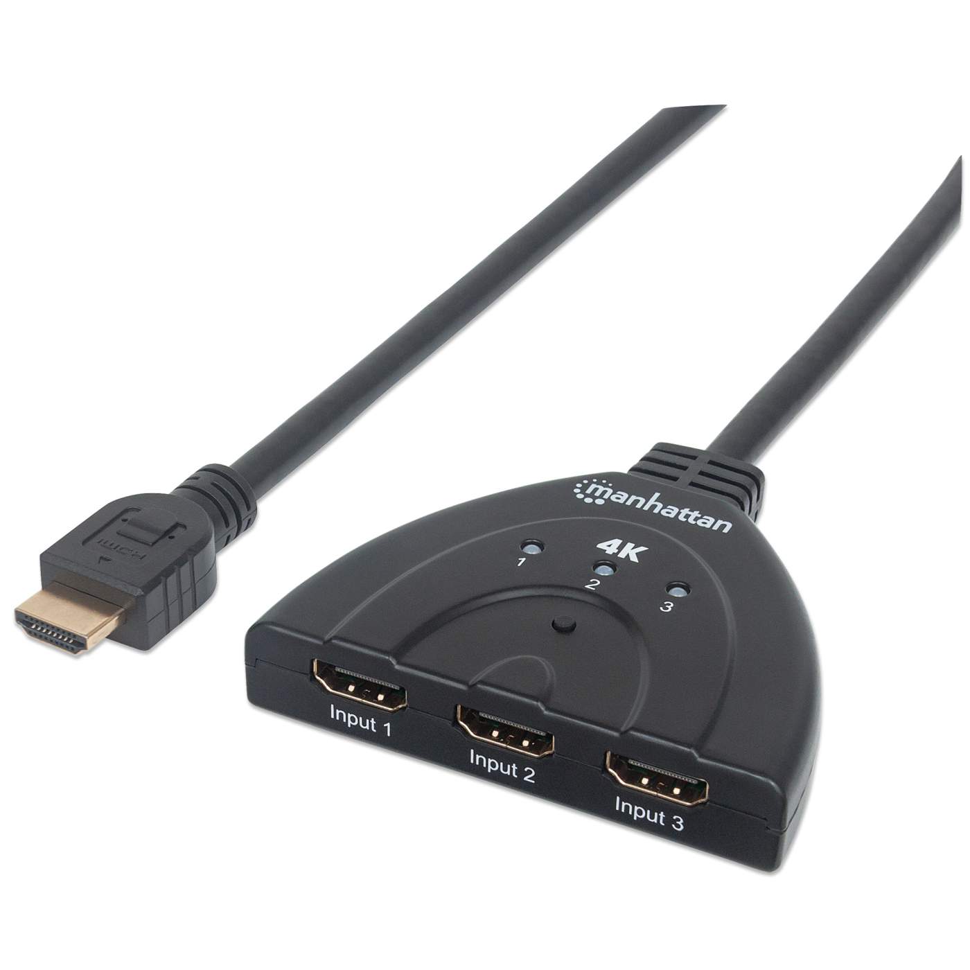 3-Port HDMI Splitter Switch Cable 2ft 3 In 1 out Auto High Speed Switcher  Splitter Support 3D,1080P For HDMI TV, PS3, Xbox One,etc