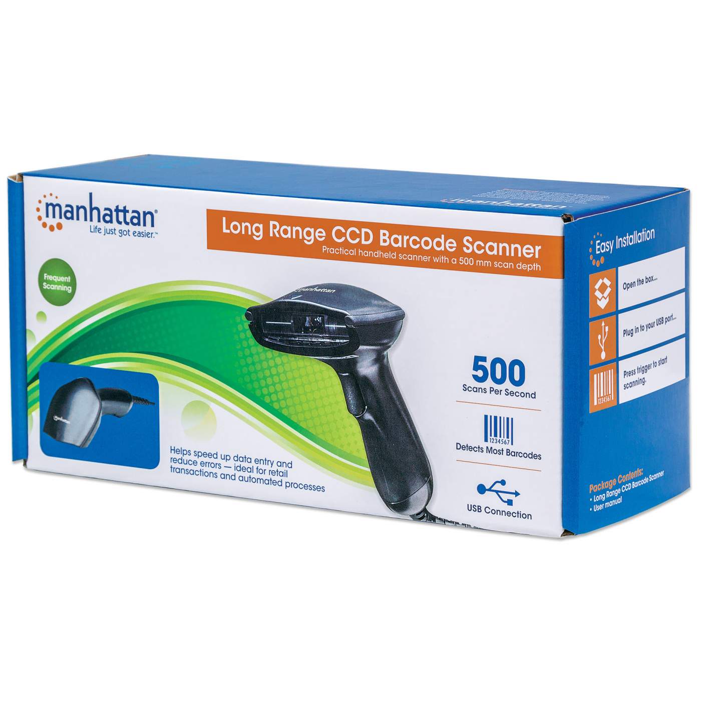 Long Range CCD Barcode Scanner Packaging Image 2