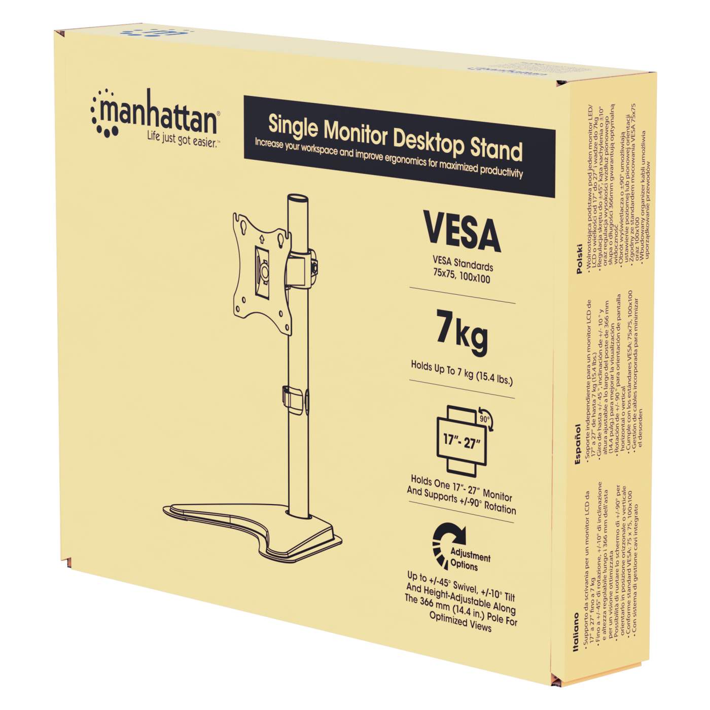 Single Monitor Desktop Stand Packaging Image 2