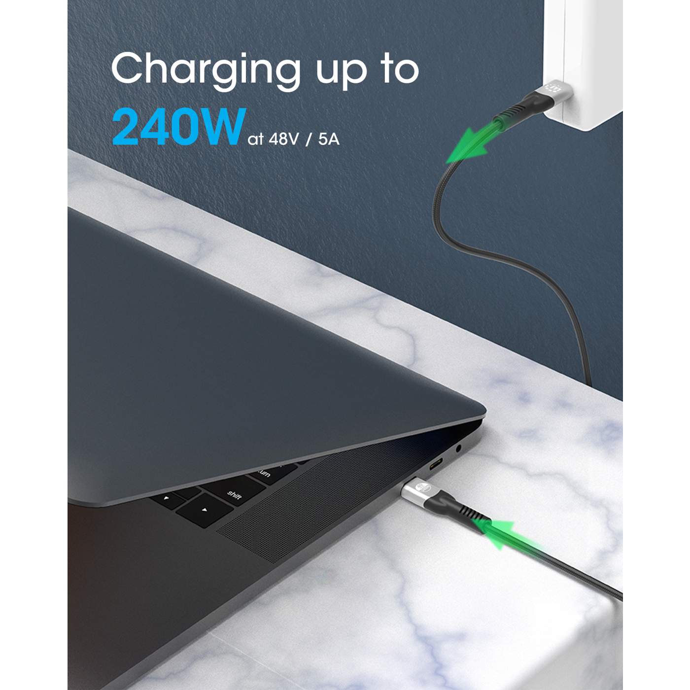 USB4 / Thunderbolt 4 Type-C 40 Gbps 8K Video and 240 W EPR Charging Cable / PD 3.1 Image 7