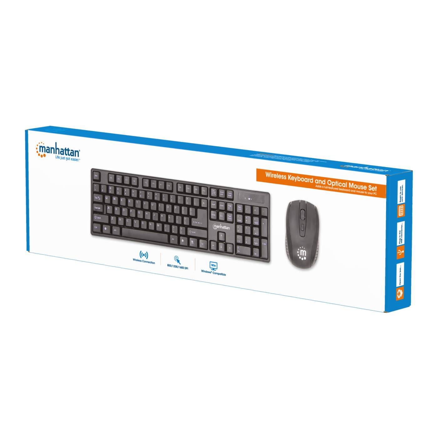 Wireless Keyboard and Optical Mouse Set Packaging Image 2