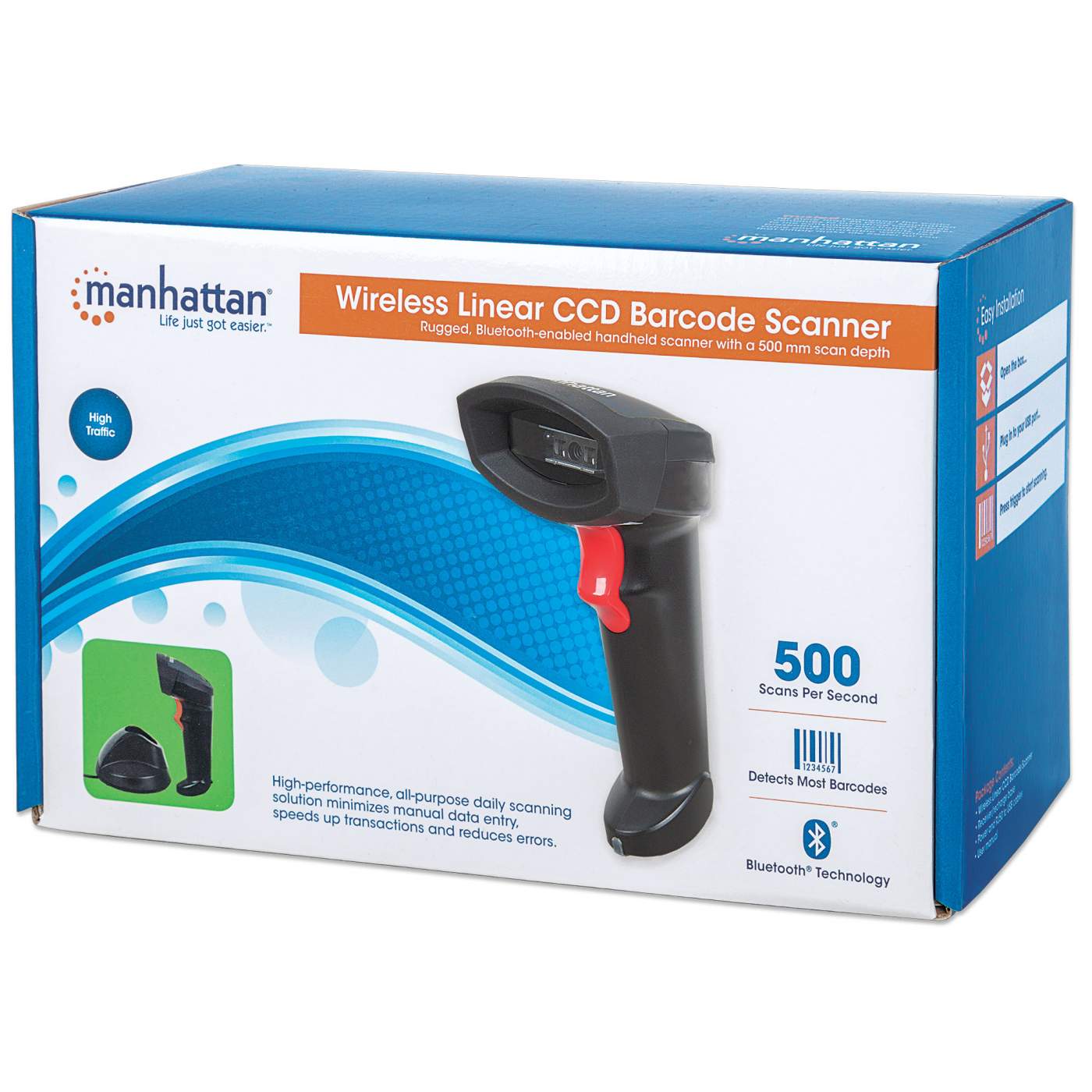 Wireless Linear CCD Barcode Scanner Packaging Image 2