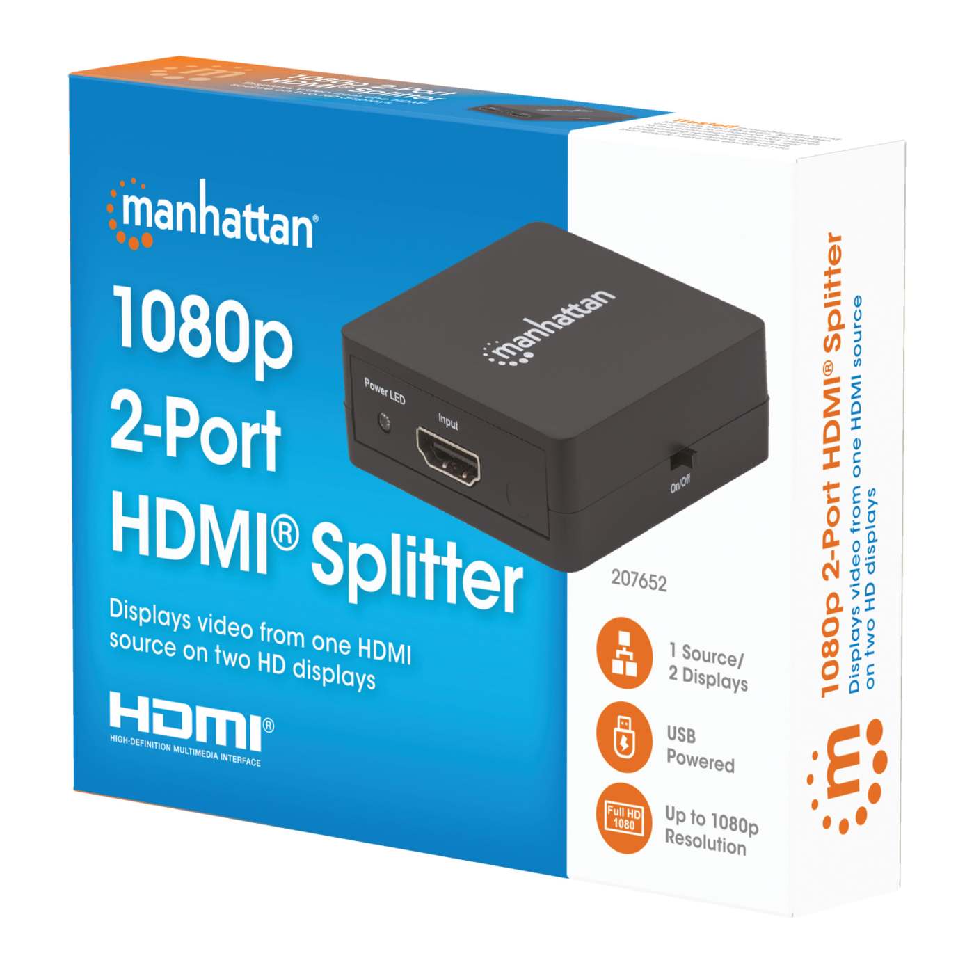 1080p 2-Port HDMI Splitter Packaging Image 2