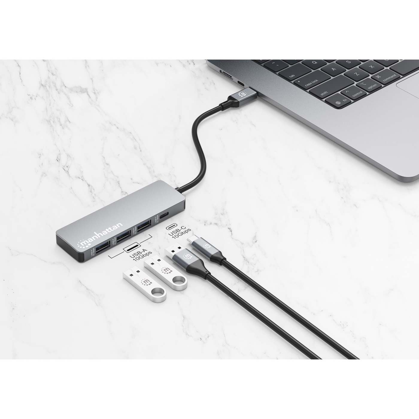 4-Port 10G USB-A / USB-C Combo Hub 3+1 Image 4