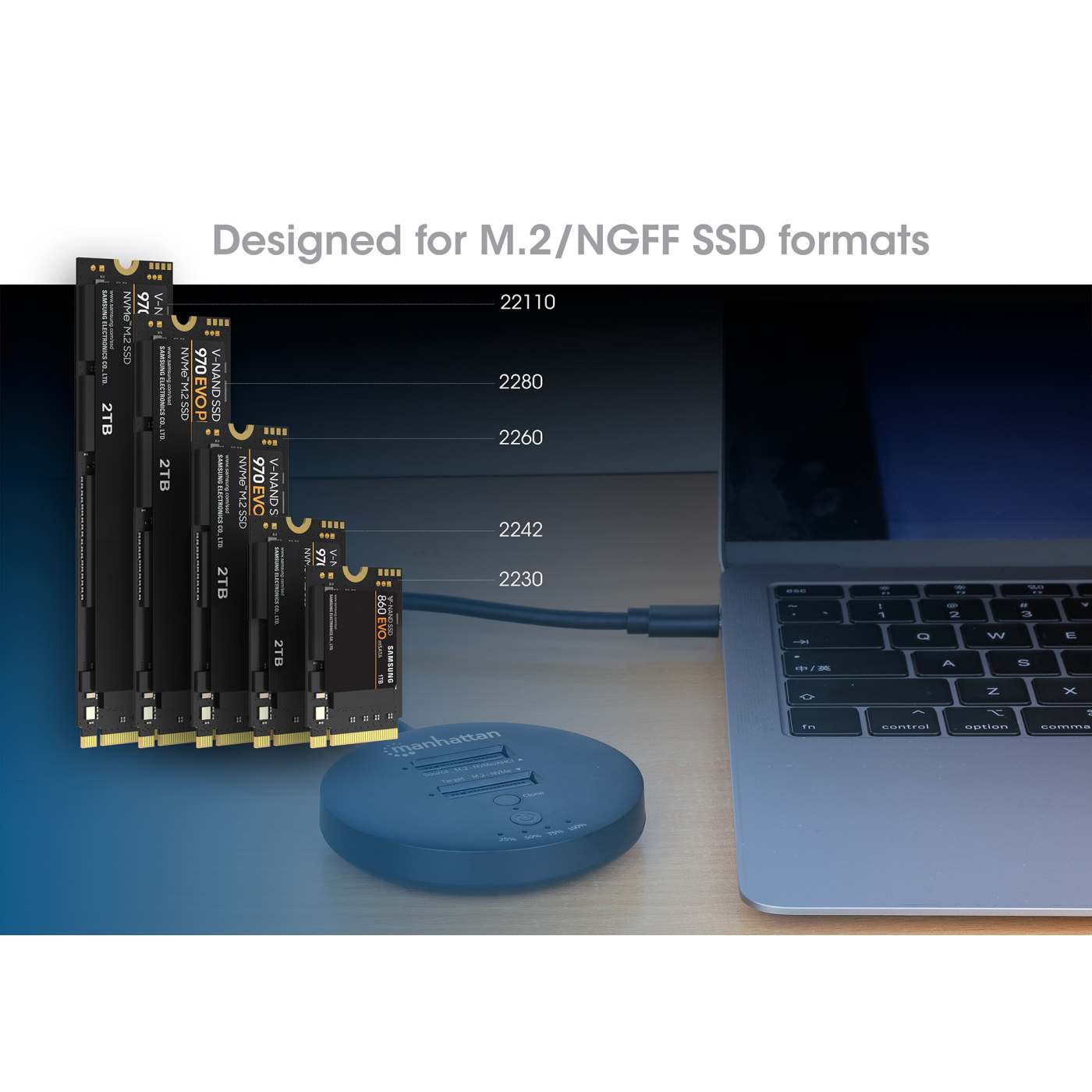 Dual-Bay M.2 NVMe SSD Clone Station Image 10