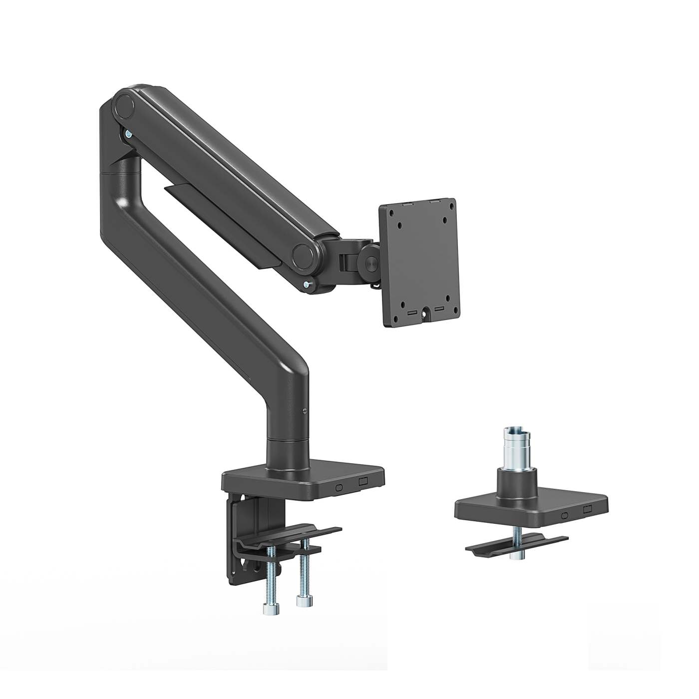 Heavy-Duty Aluminum Mechanical Spring Single Monitor Desk Mount Image 7