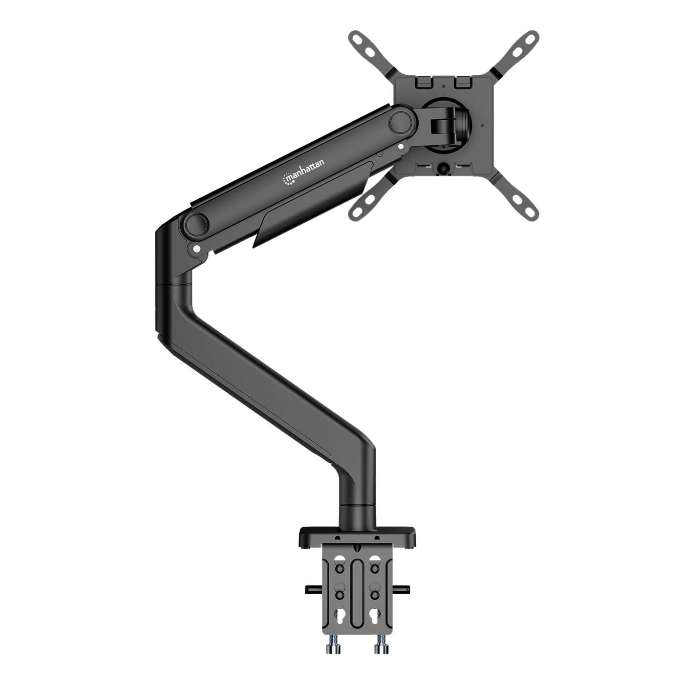 Braccio Per Monitor Singolo G-PACK PRO – Supporto A Molla A Gas Per Scrivania, VESA, Bianco – Fino A 49" E 20kg