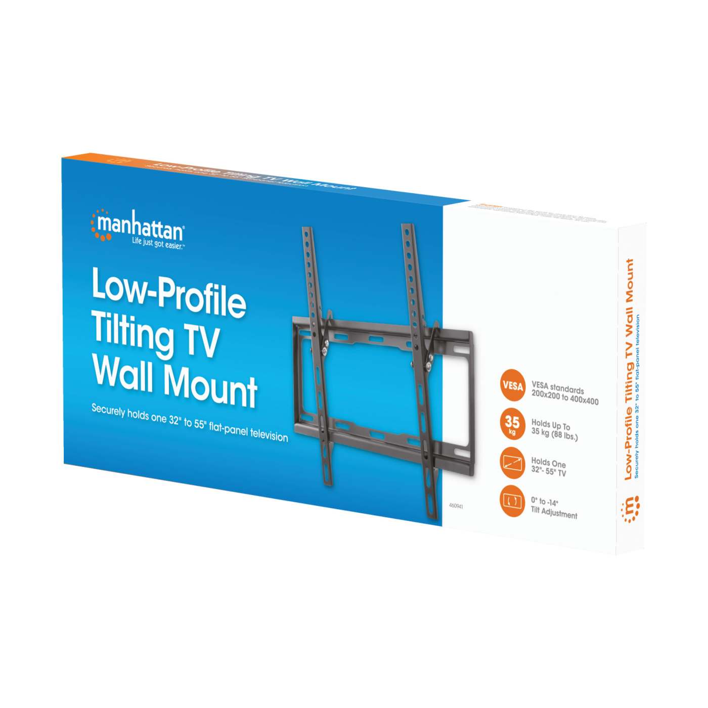 Low-Profile Tilting TV Wall Mount, for 32" to 55" Displays Packaging Image 2