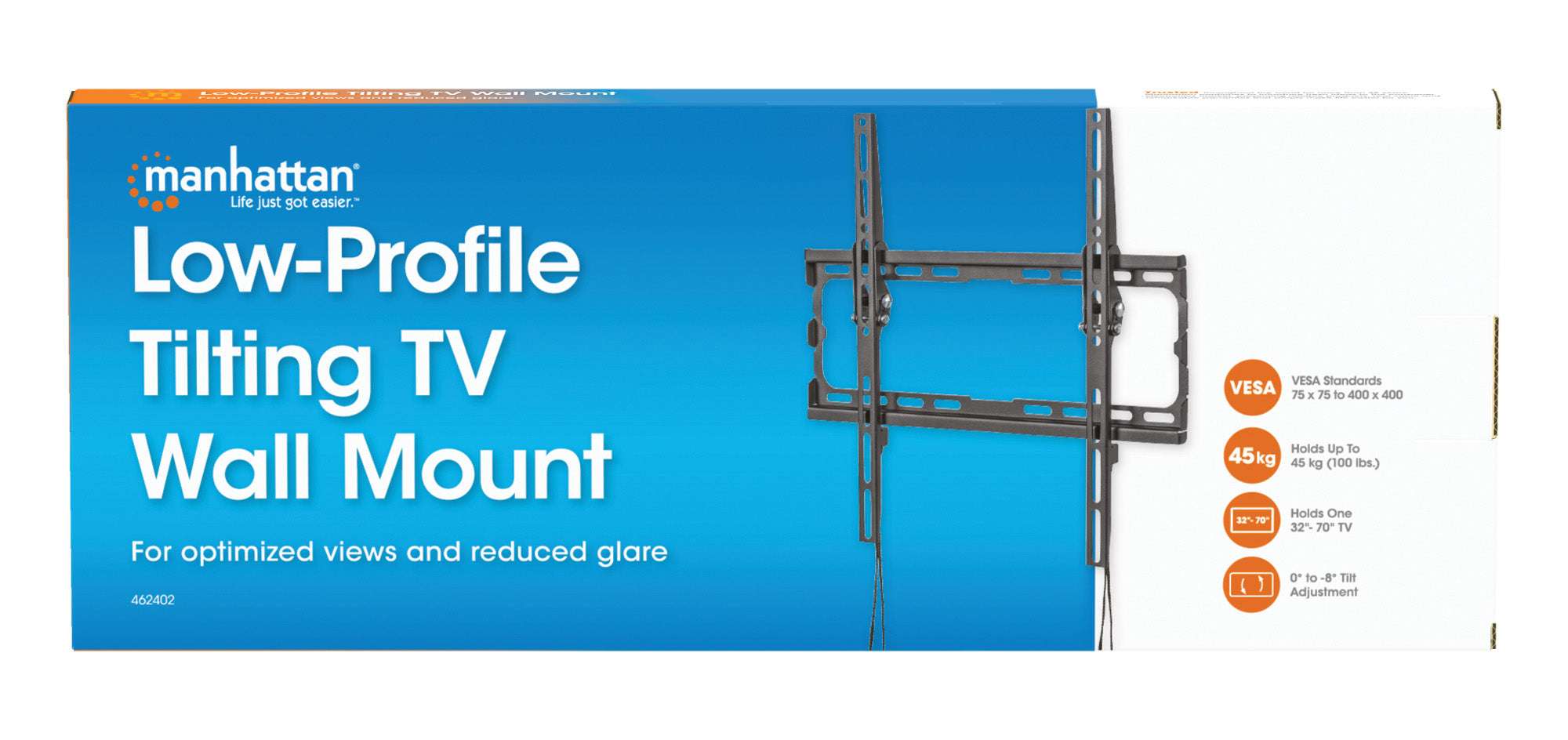 Low-Profile Tilting 70" TV Wall Mount