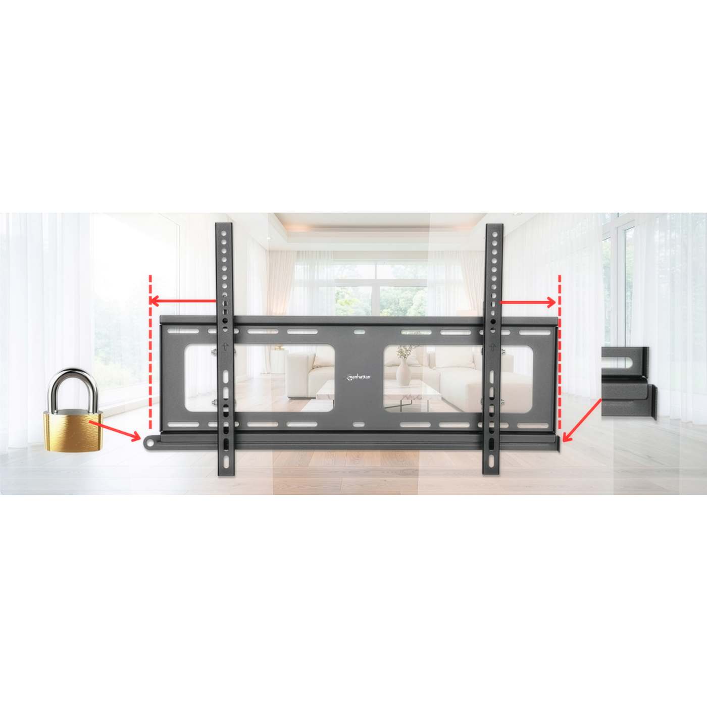 Outdoor Anti-Theft Tilting TV Wall Mount, for 37" to 86" Displays Image 13