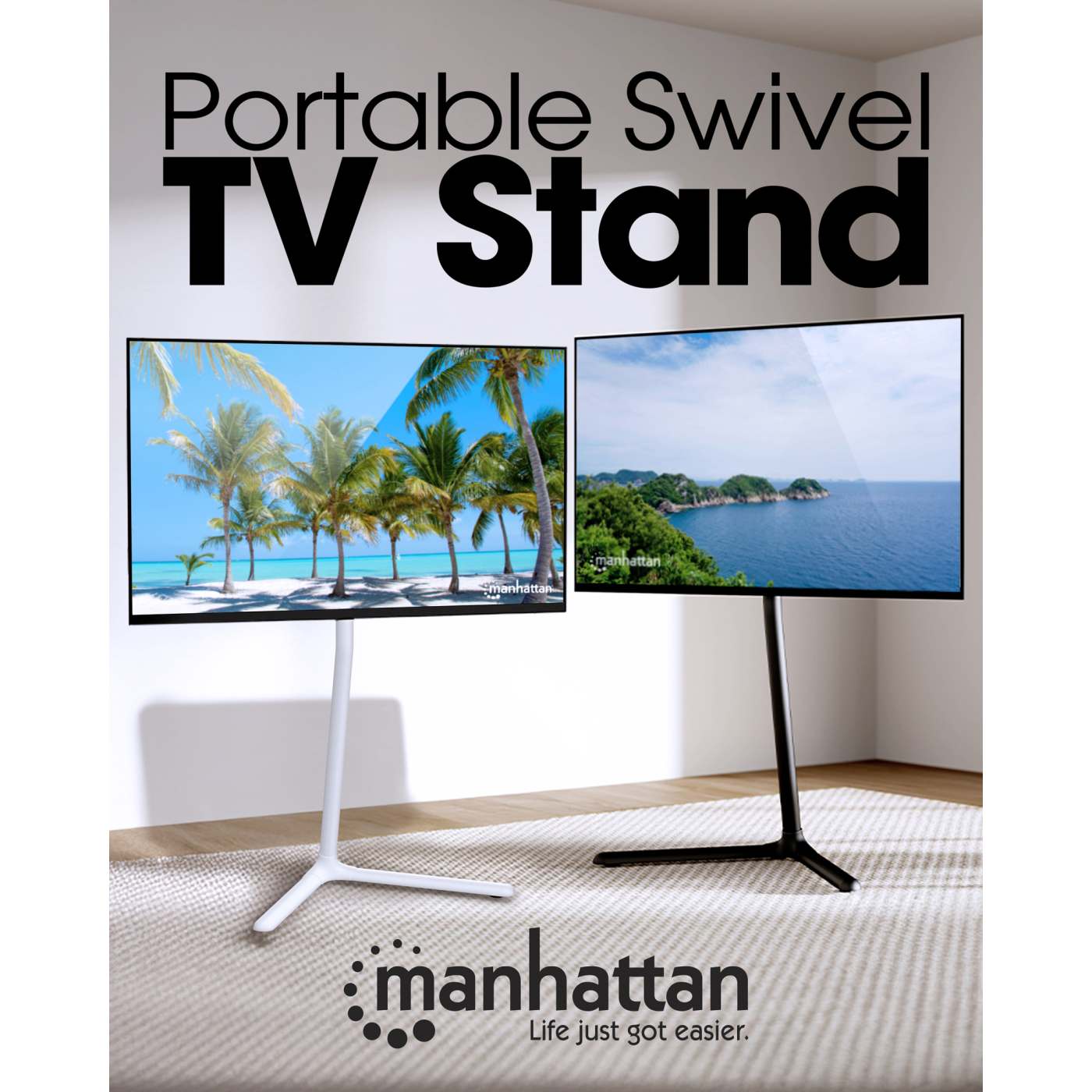 Divine Force-T.V guide +Sir Ibu ‎12 Portable Height-Adjustable Swivel TV St& 462631