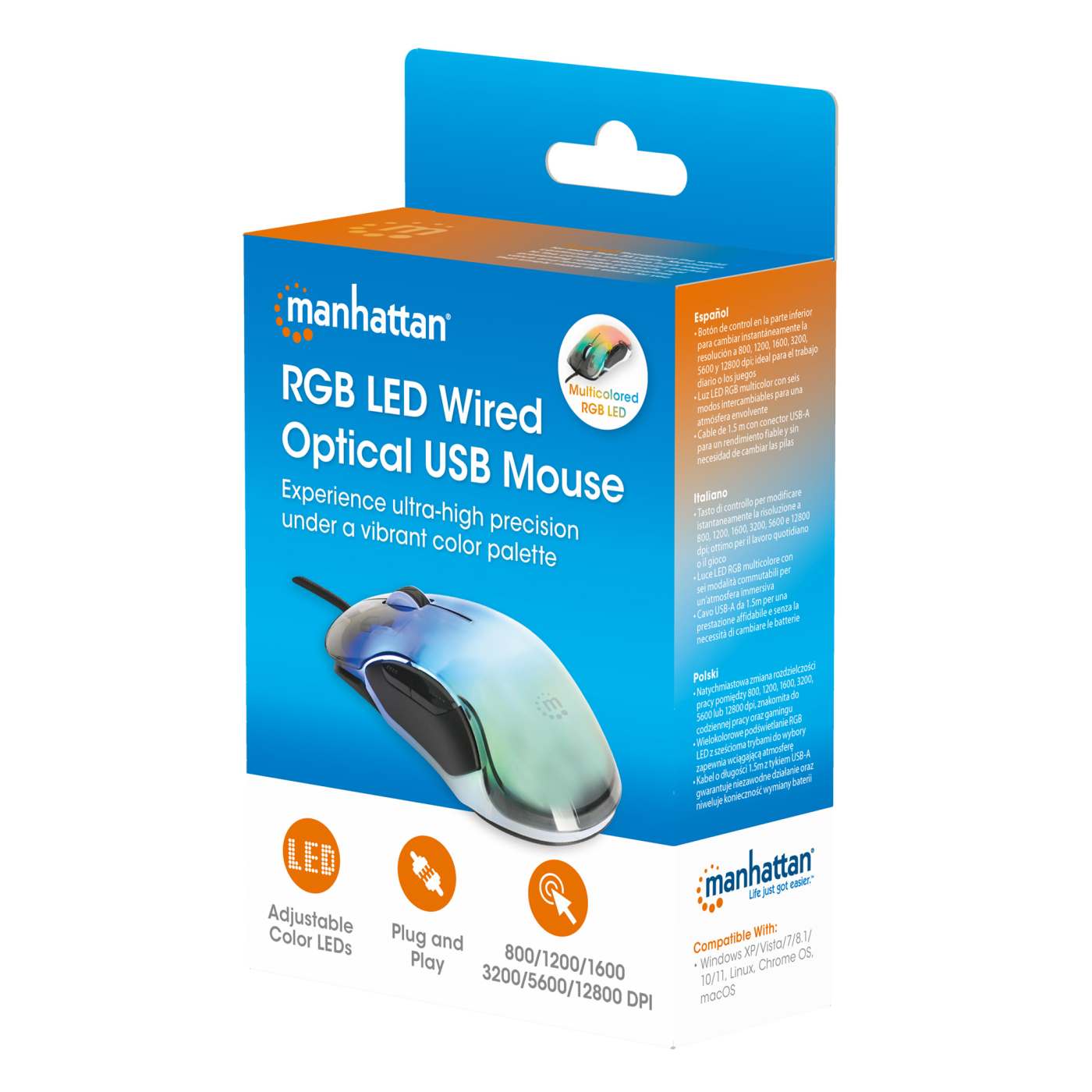 RGB LED Wired Optical USB Mouse Packaging Image 2