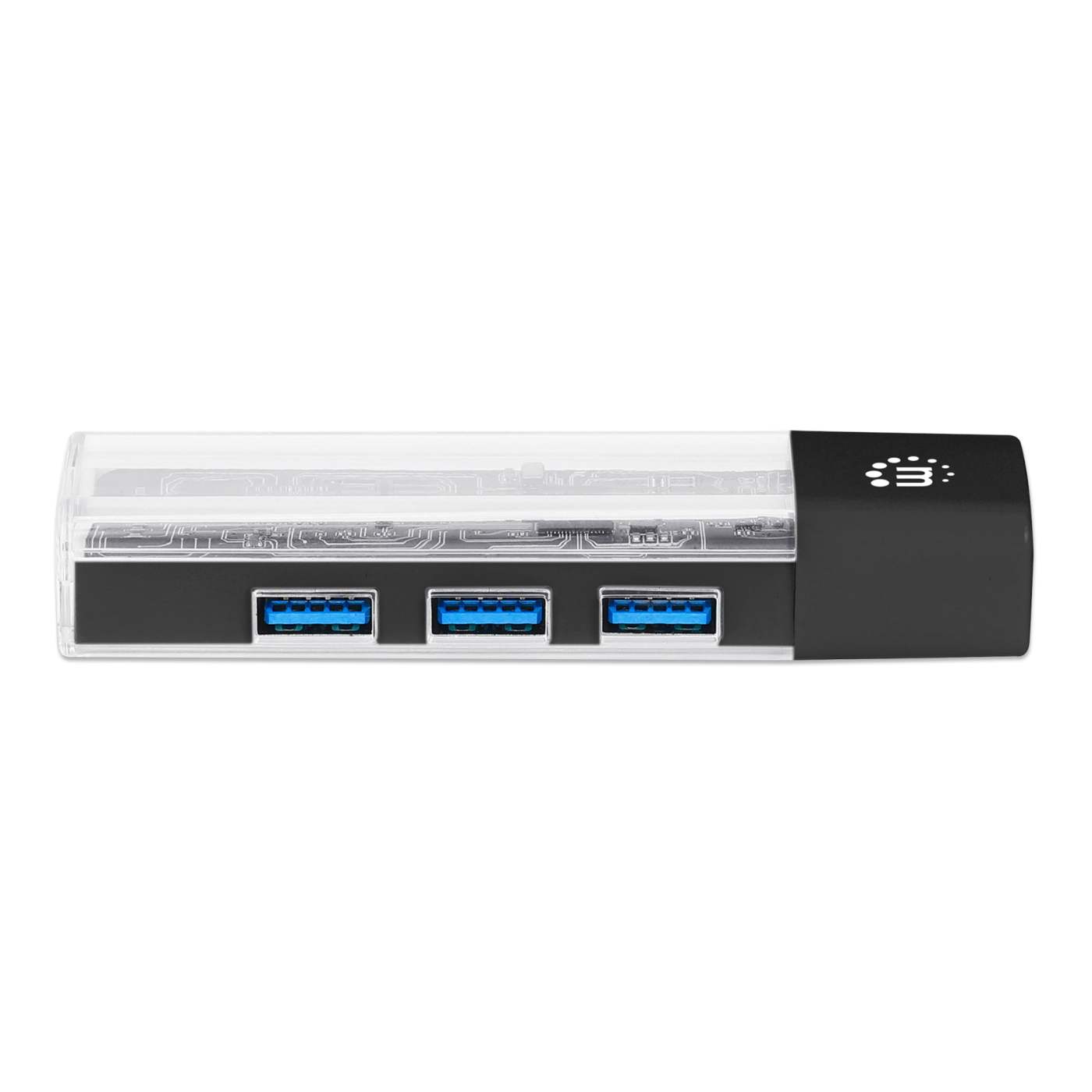 Transparent 4-Port USB 3.0 Type-C / Type-A Combo Hub Image 7