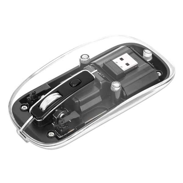 Transparent Rechargeable Wireless USB Mouse 190268