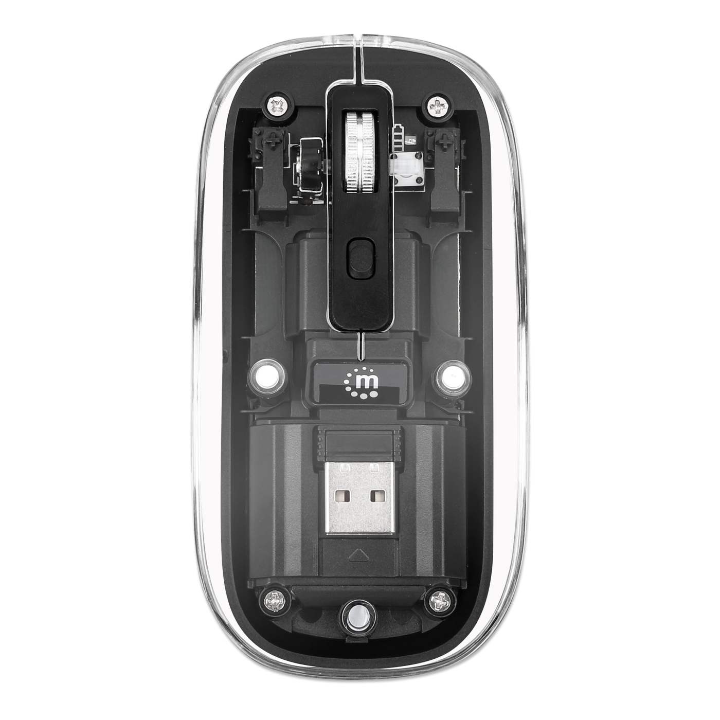 Transparent Rechargeable Wireless USB Mouse 190268 Transparent Rechargeable Wireless USB Mouse 190268