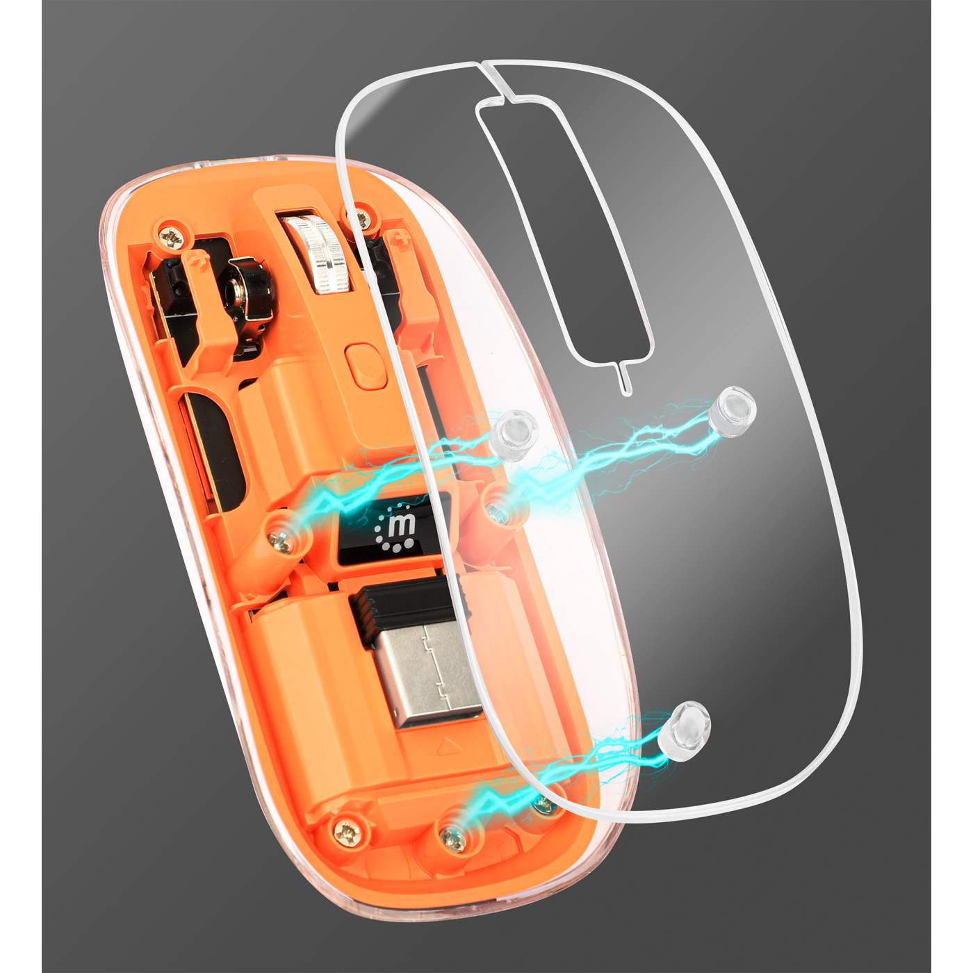 Transparent Rechargeable Wireless USB Mouse Image 2