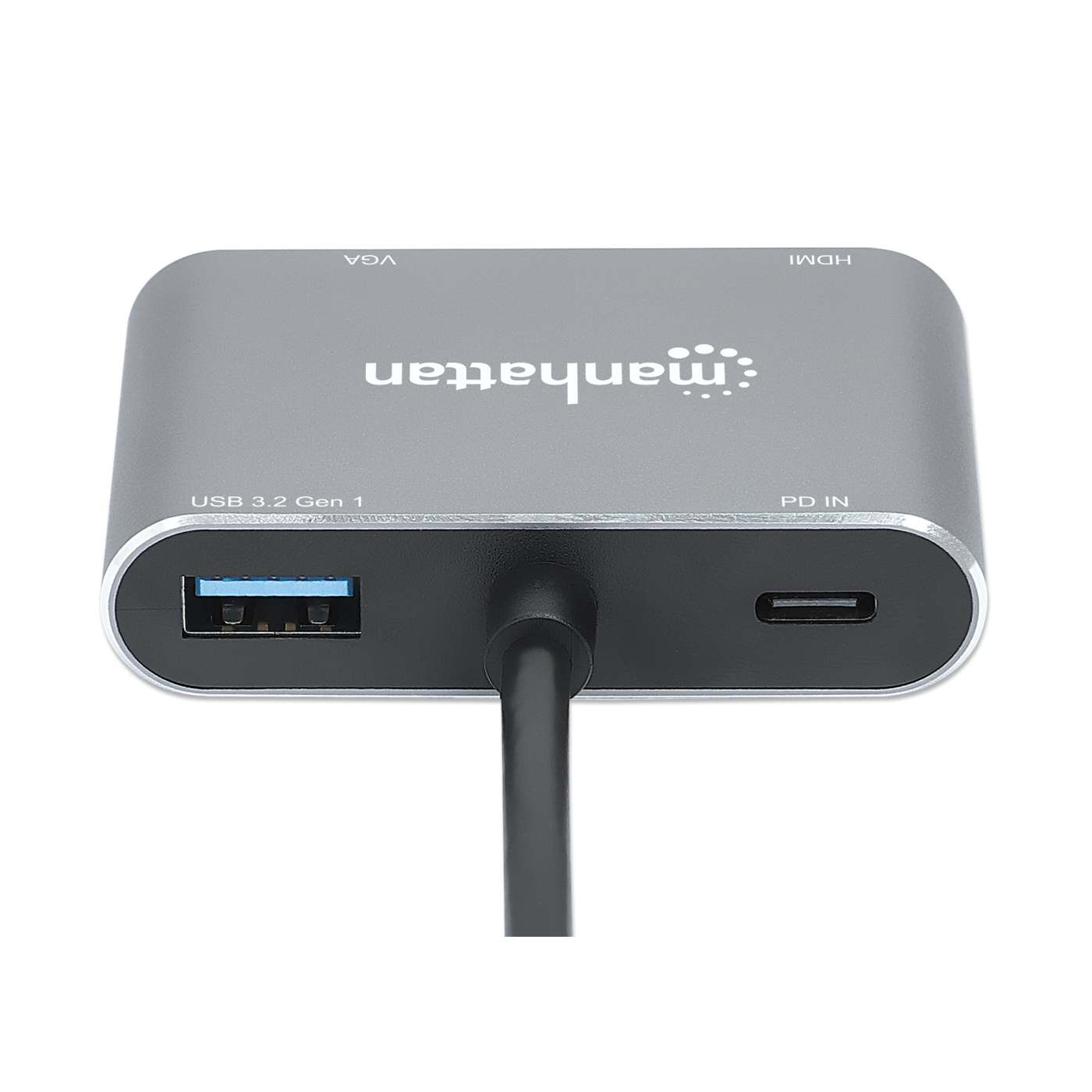USB-C to HDMI & VGA 4-in-1 Docking Converter w/ Power Delivery