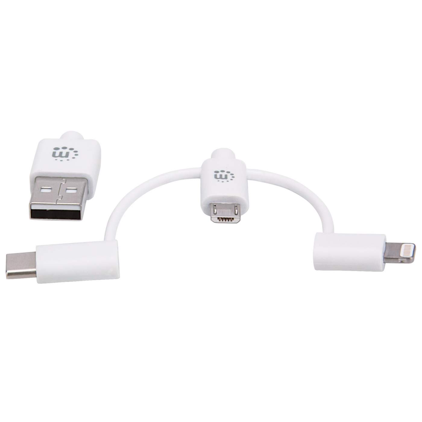 3-in-1 Charge & Sync USB-A to Lightning®/USB-C/Micro-USB Cable Image 3