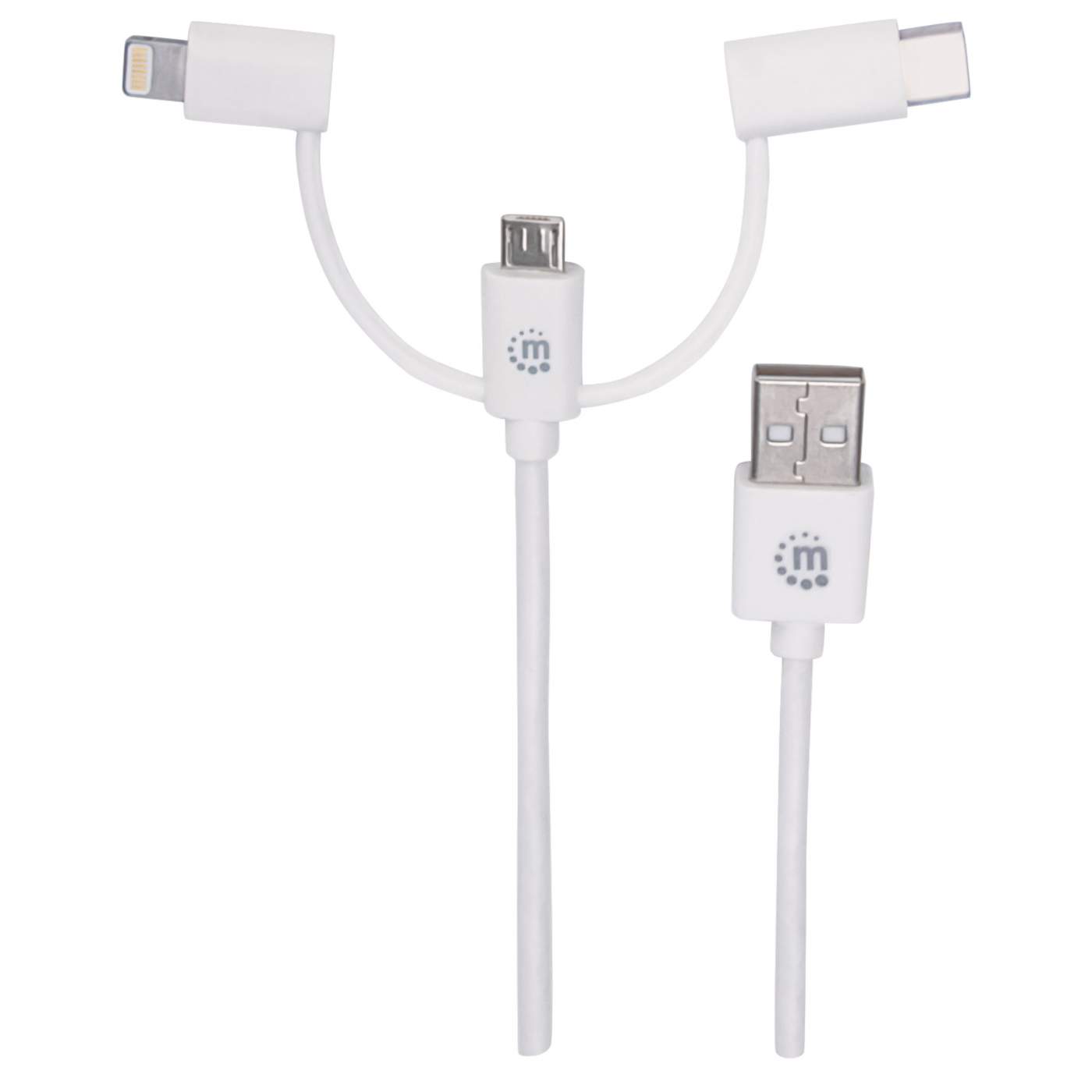 3-in-1 Charge & Sync USB-A to Lightning®/USB-C/Micro-USB Cable Image 4