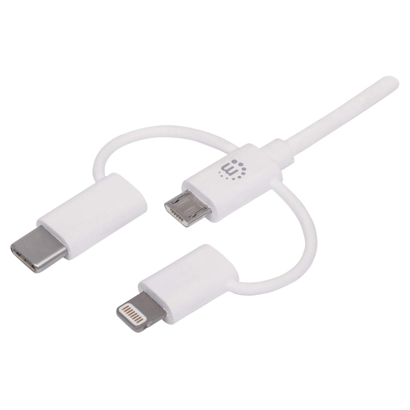 3-in-1 Charge & Sync USB-A to Lightning®/USB-C/Micro-USB Cable Image 6