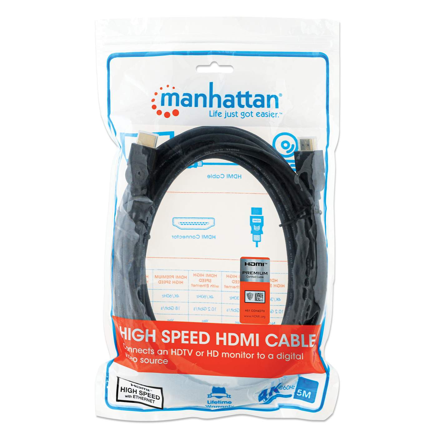 4K@60Hz Certified Premium High Speed HDMI Cable with Ethernet Packaging Image 2