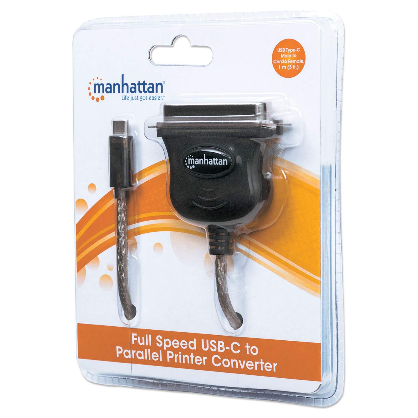 Full-Speed USB-C to Cen36 Parallel Printer Converter Packaging Image 2