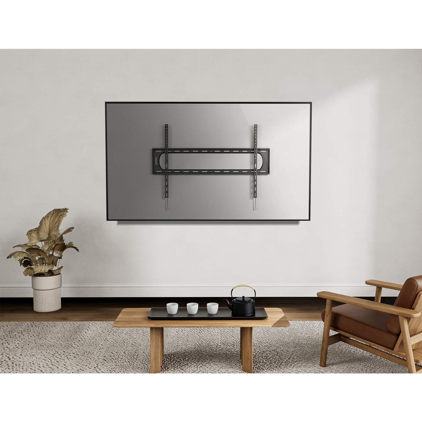 Heavy-Duty Low-Profile Large-Screen Fixed TV Wall Mount Image 9