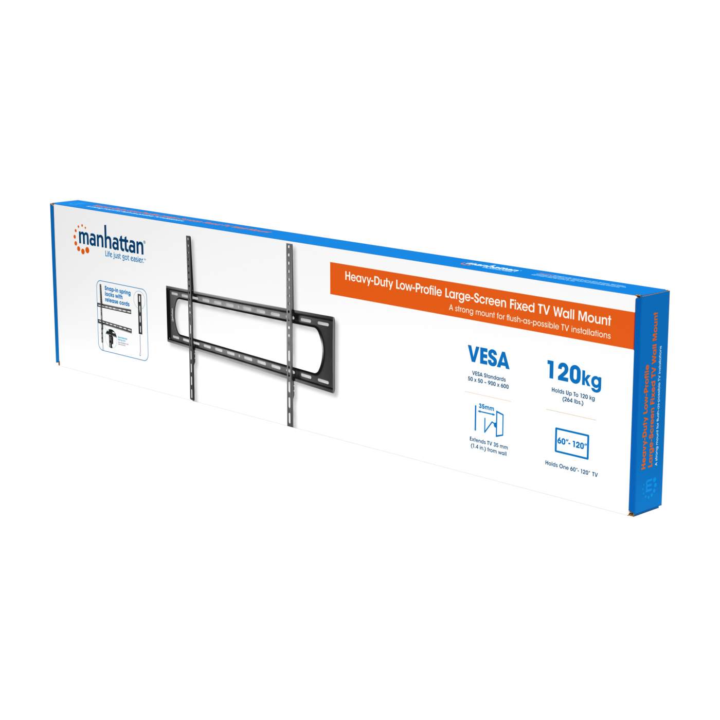 Heavy-Duty Low-Profile Large-Screen Fixed TV Wall Mount Packaging Image 2
