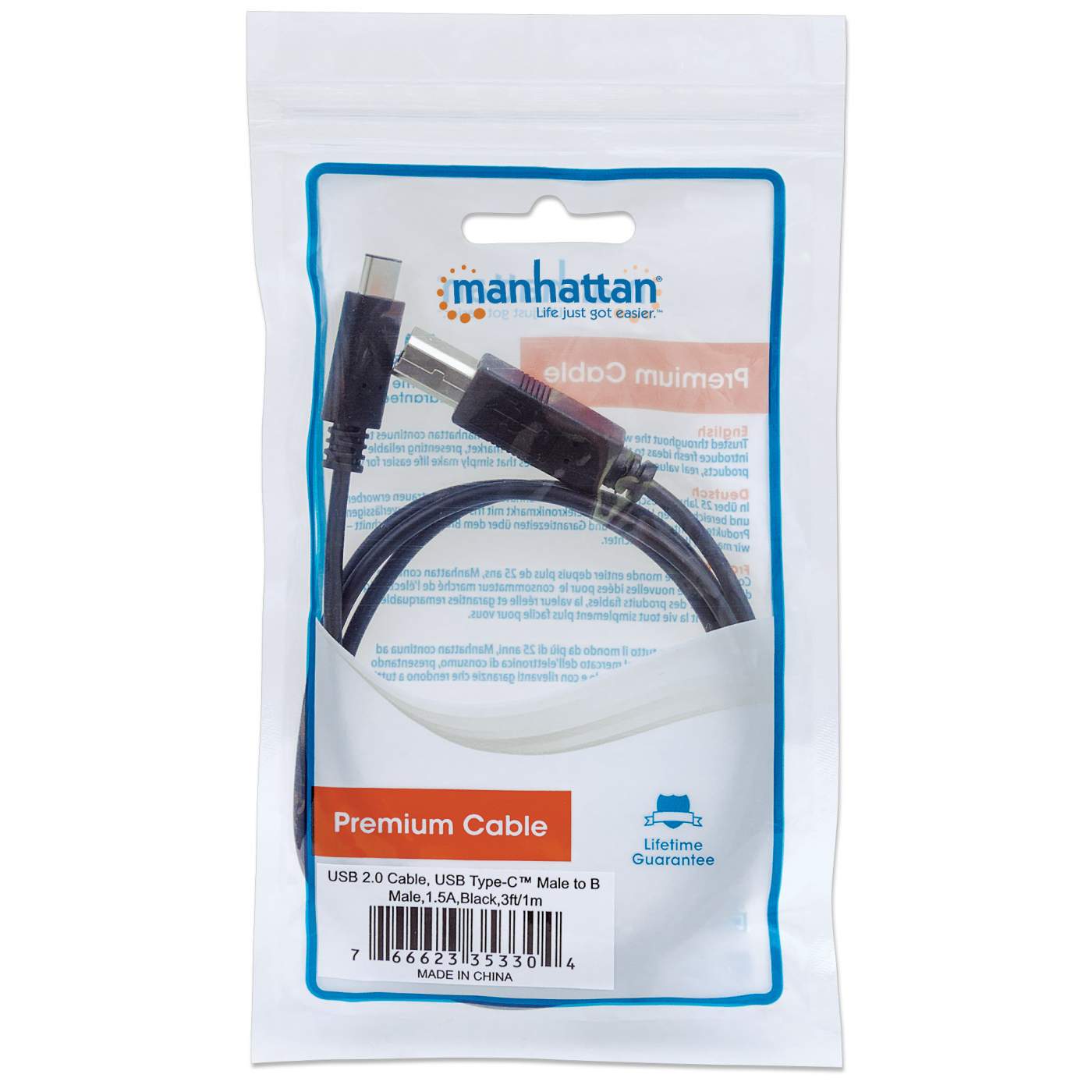 Hi-Speed USB C Device Cable Packaging Image 2