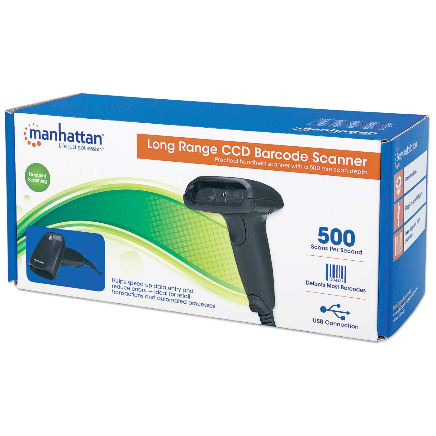 Long Range CCD Barcode Scanner Packaging Image 2