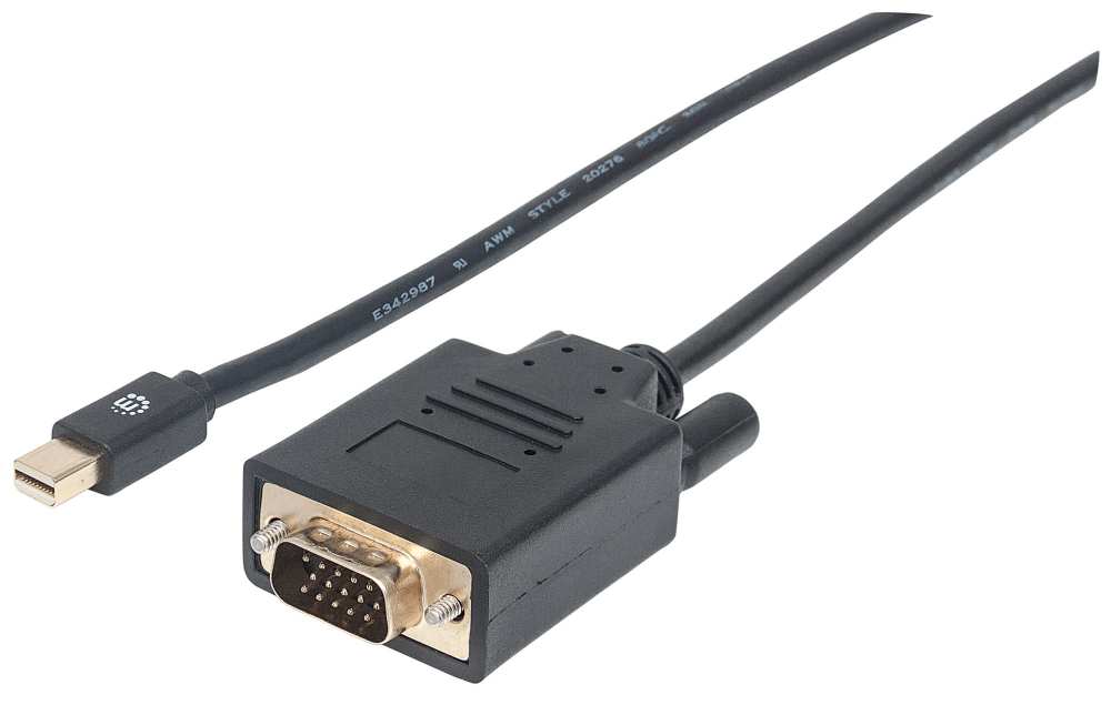 Mini DisplayPort 1.2a to VGA Cable Image 1