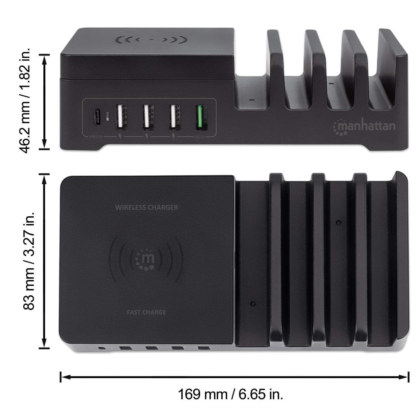 Power Delivery Charging Station with Wireless Charging Pad - 55 W Image 8