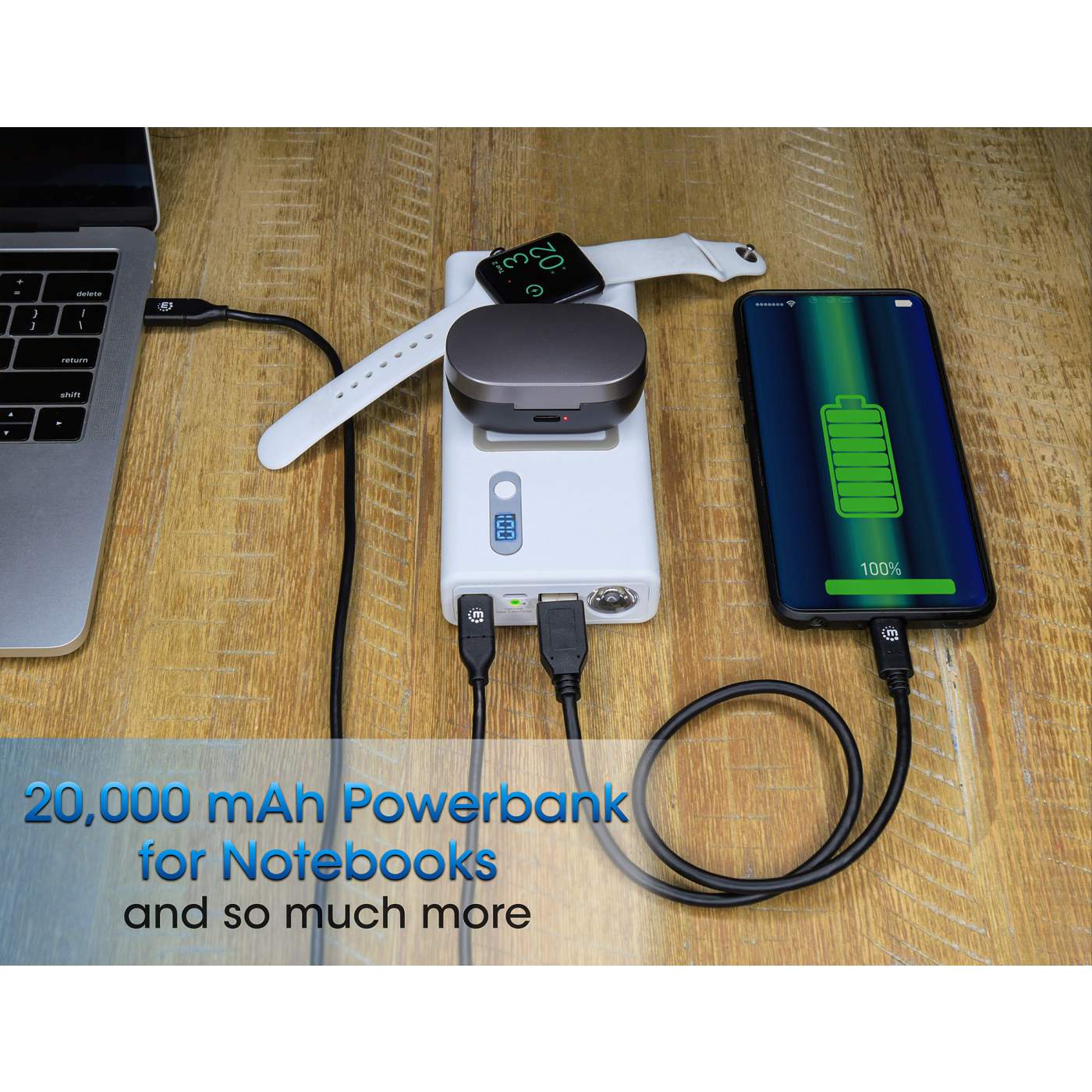 Powerbank 20,000 mAh with Power Delivery & Wireless Charging Pads Image 11