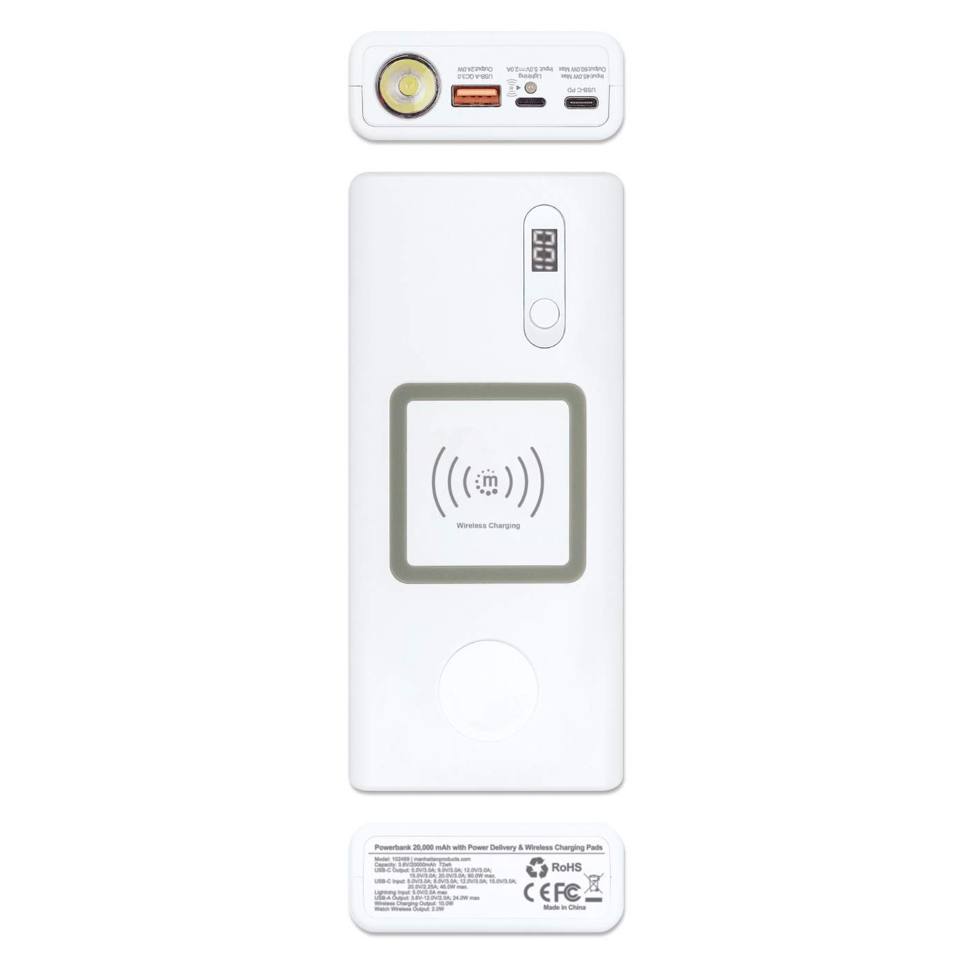 Powerbank 20,000 mAh with Power Delivery & Wireless Charging Pads Image 8