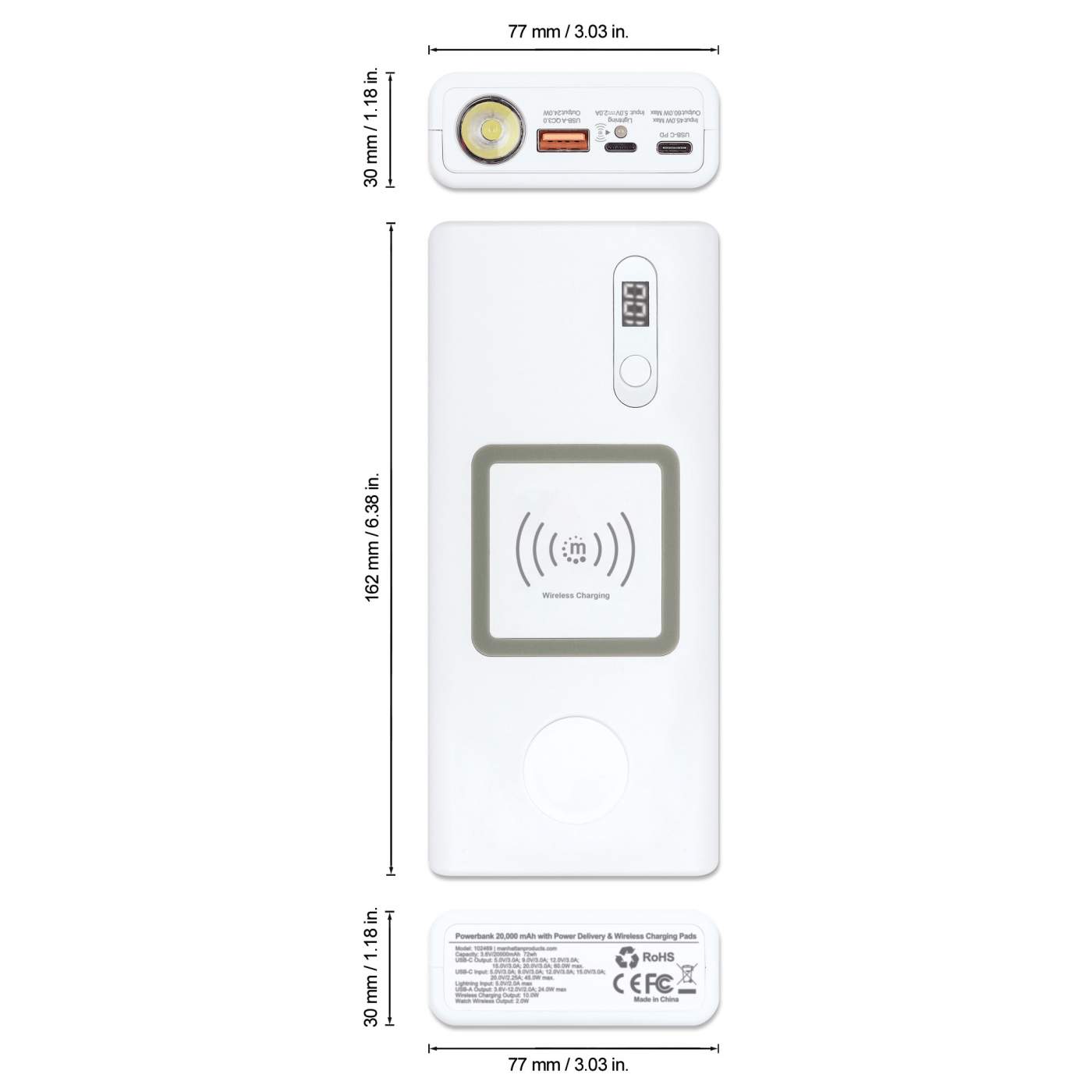 Powerbank 20,000 mAh with Power Delivery & Wireless Charging Pads Image 9