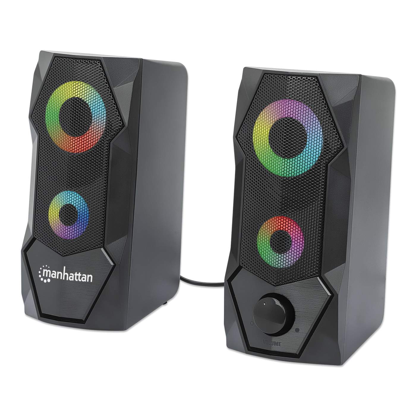 RGB LED Desktop Stereo Computer Speakers Image 1