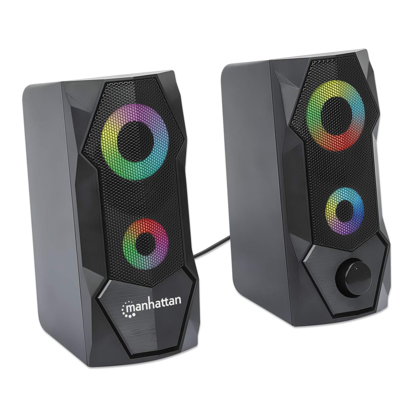 RGB LED Desktop Stereo Computer Speakers Image 3