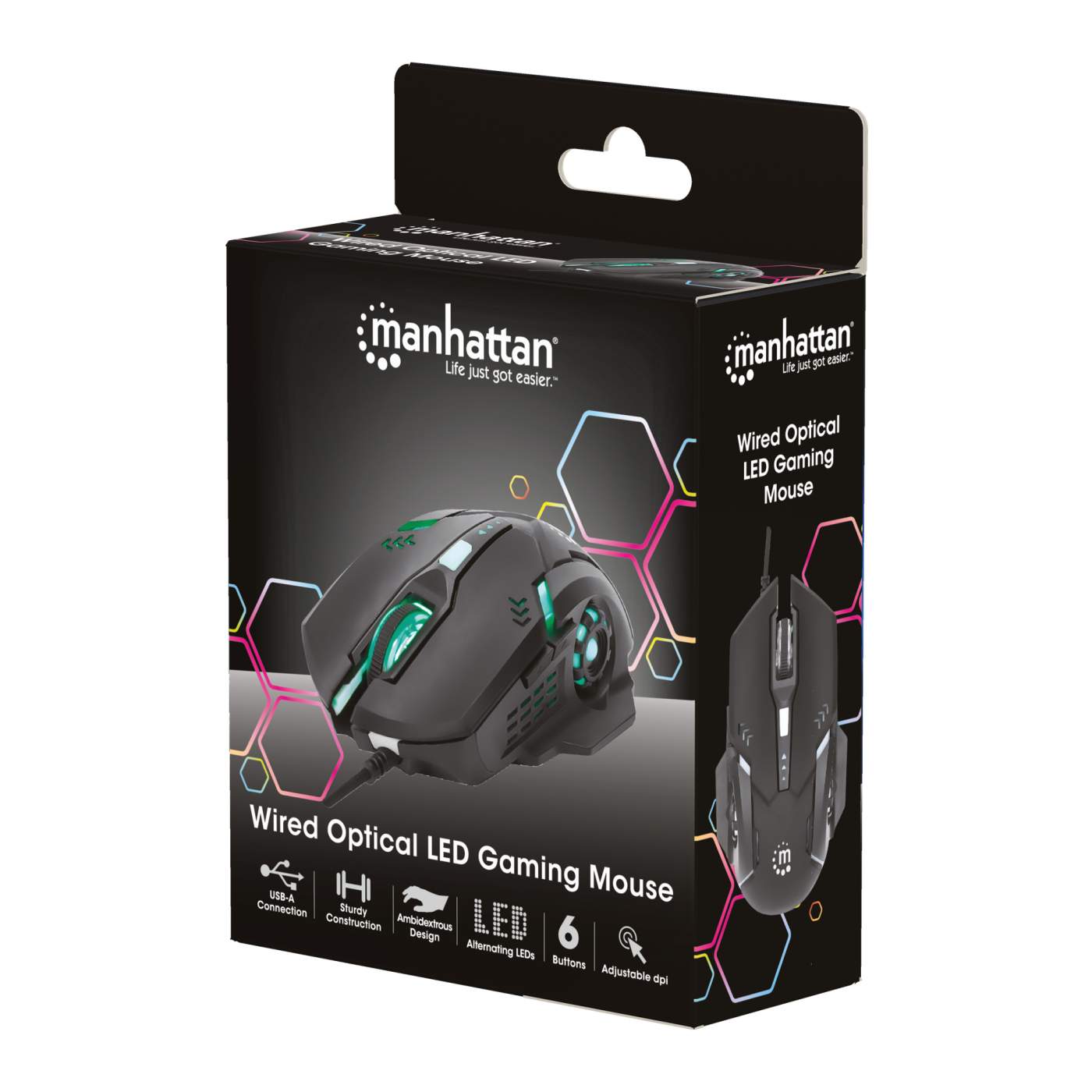 RGB LED Wired Optical USB Gaming Mouse Packaging Image 2