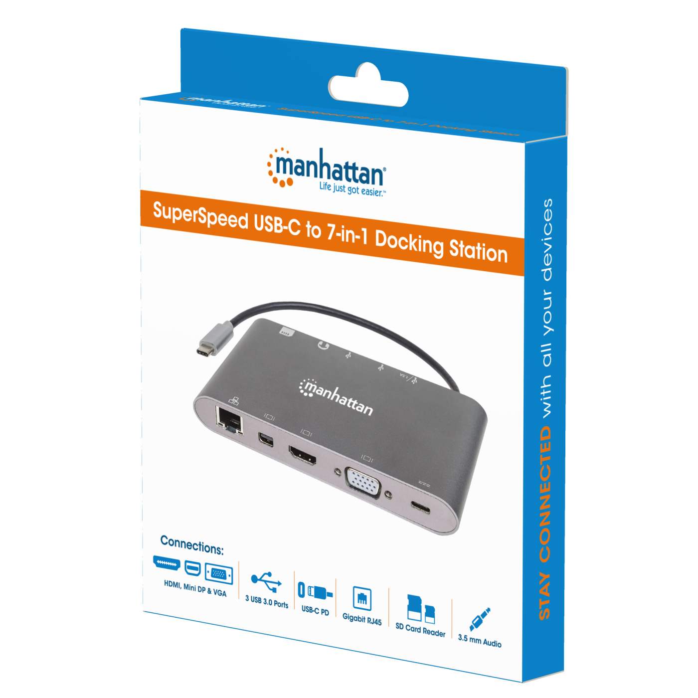 SuperSpeed USB-C to 7-in-1 Docking Station Packaging Image 2