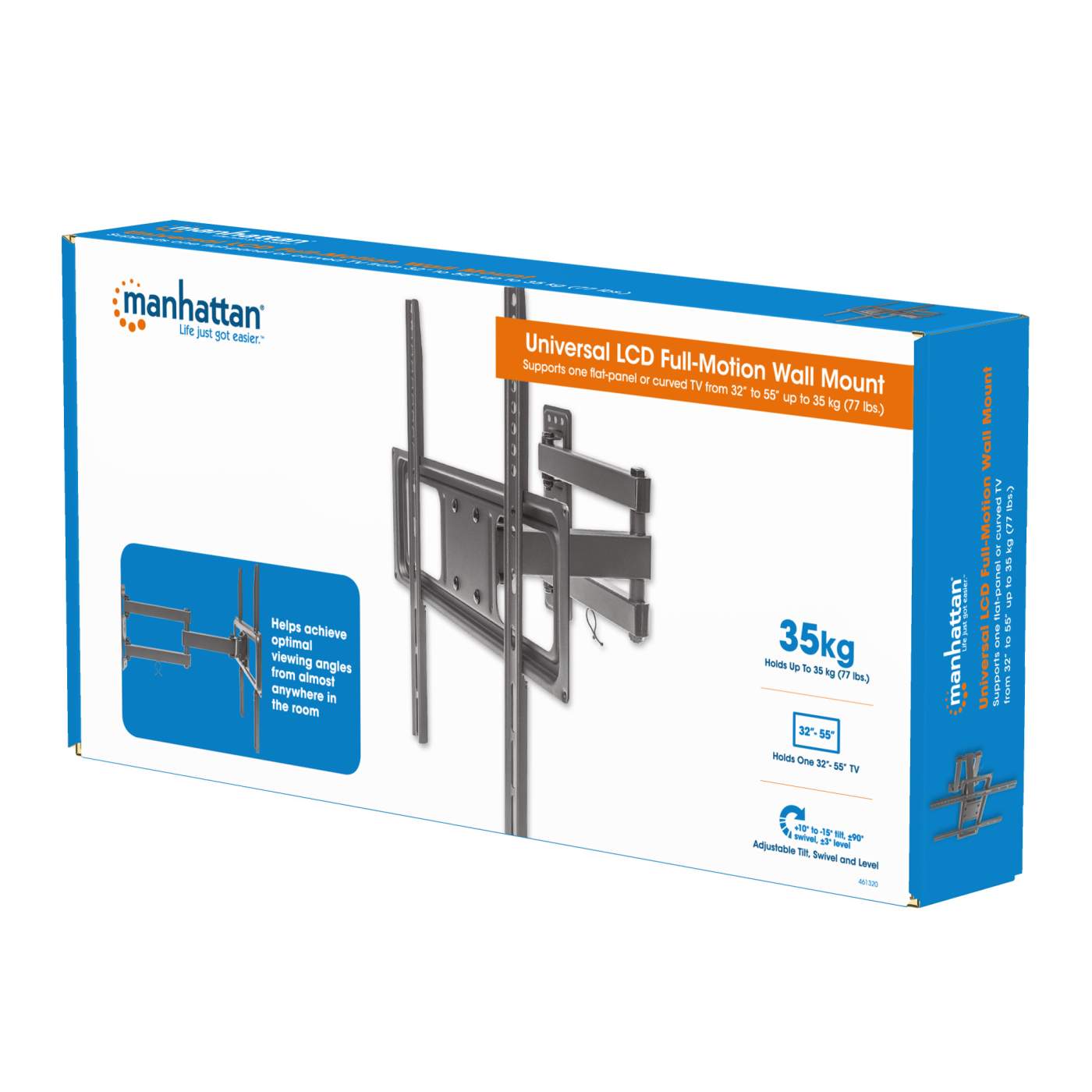 Universal Basic LCD Full-Motion Wall Mount Packaging Image 2