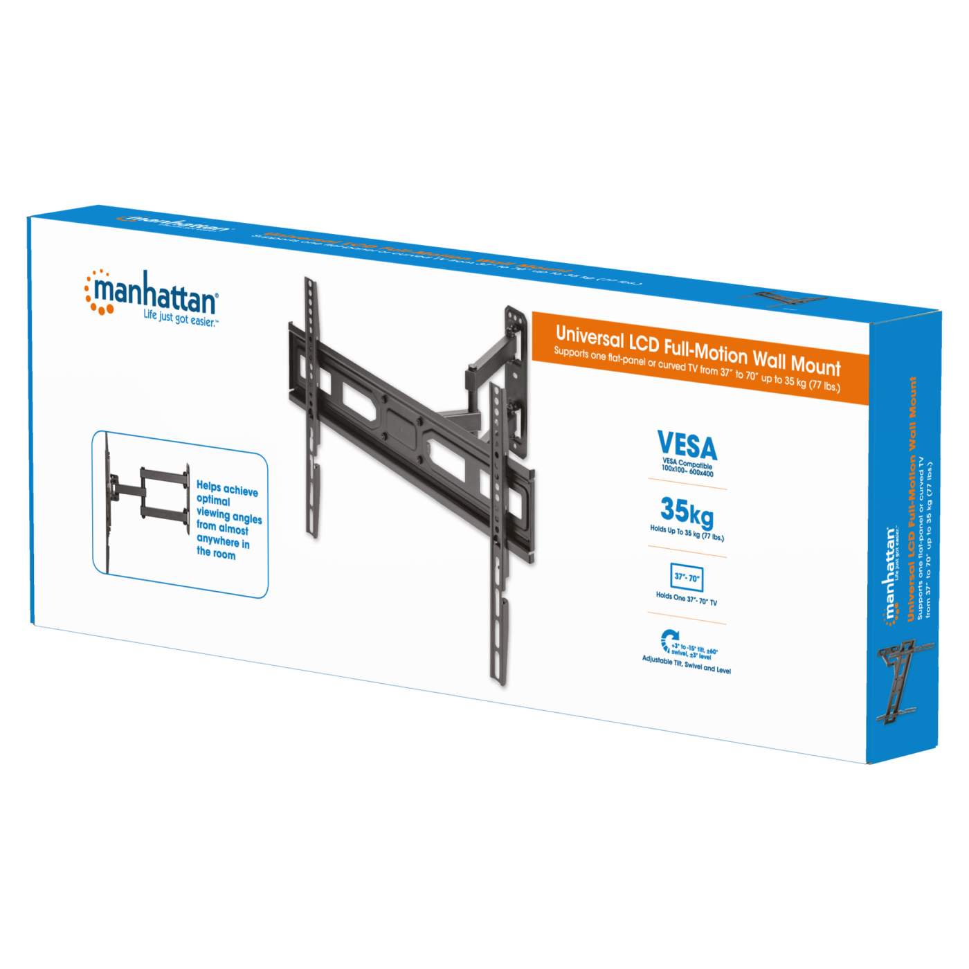 Universal Basic LCD Full-Motion Wall Mount Packaging Image 2