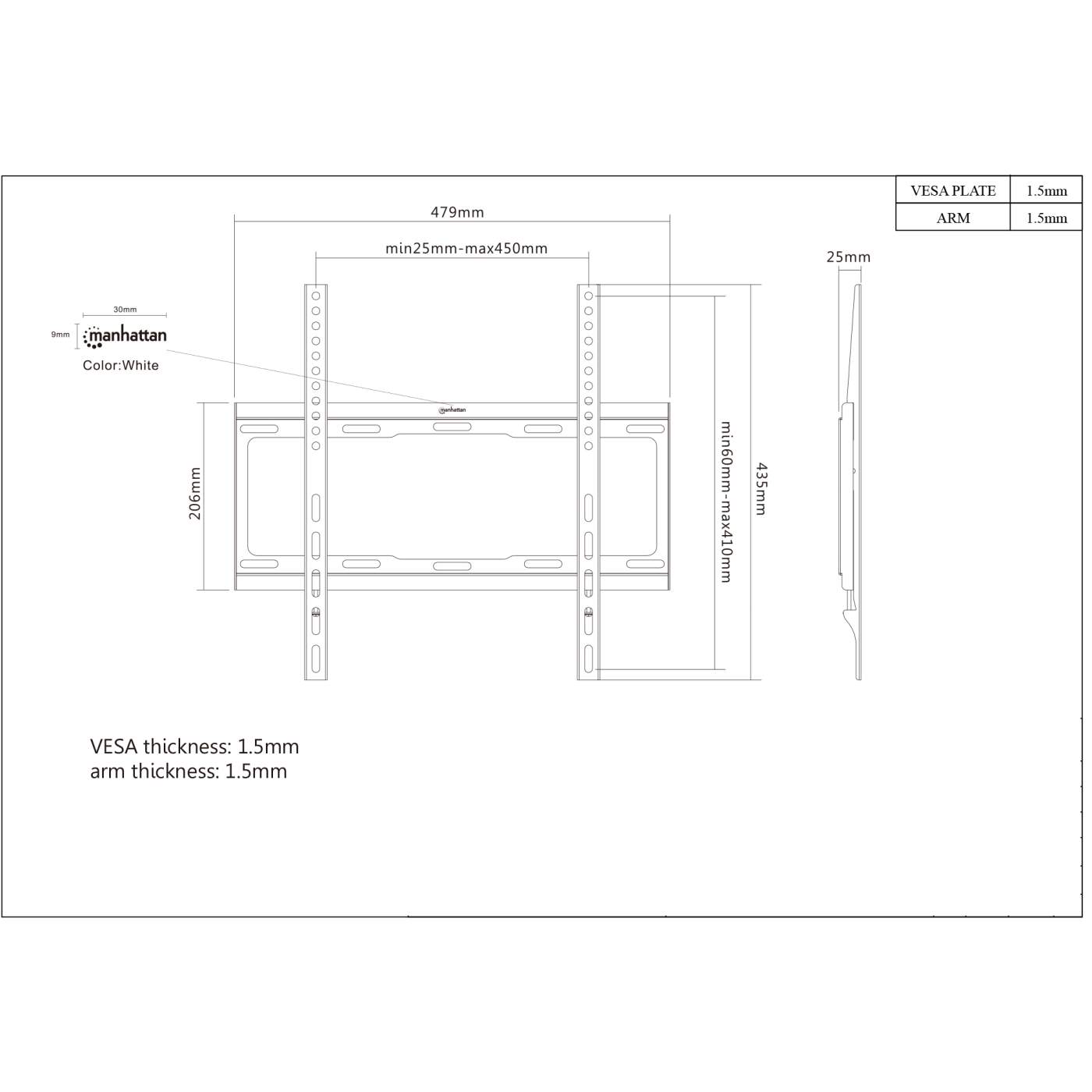 Low-Profile Fixed TV Wall Mount