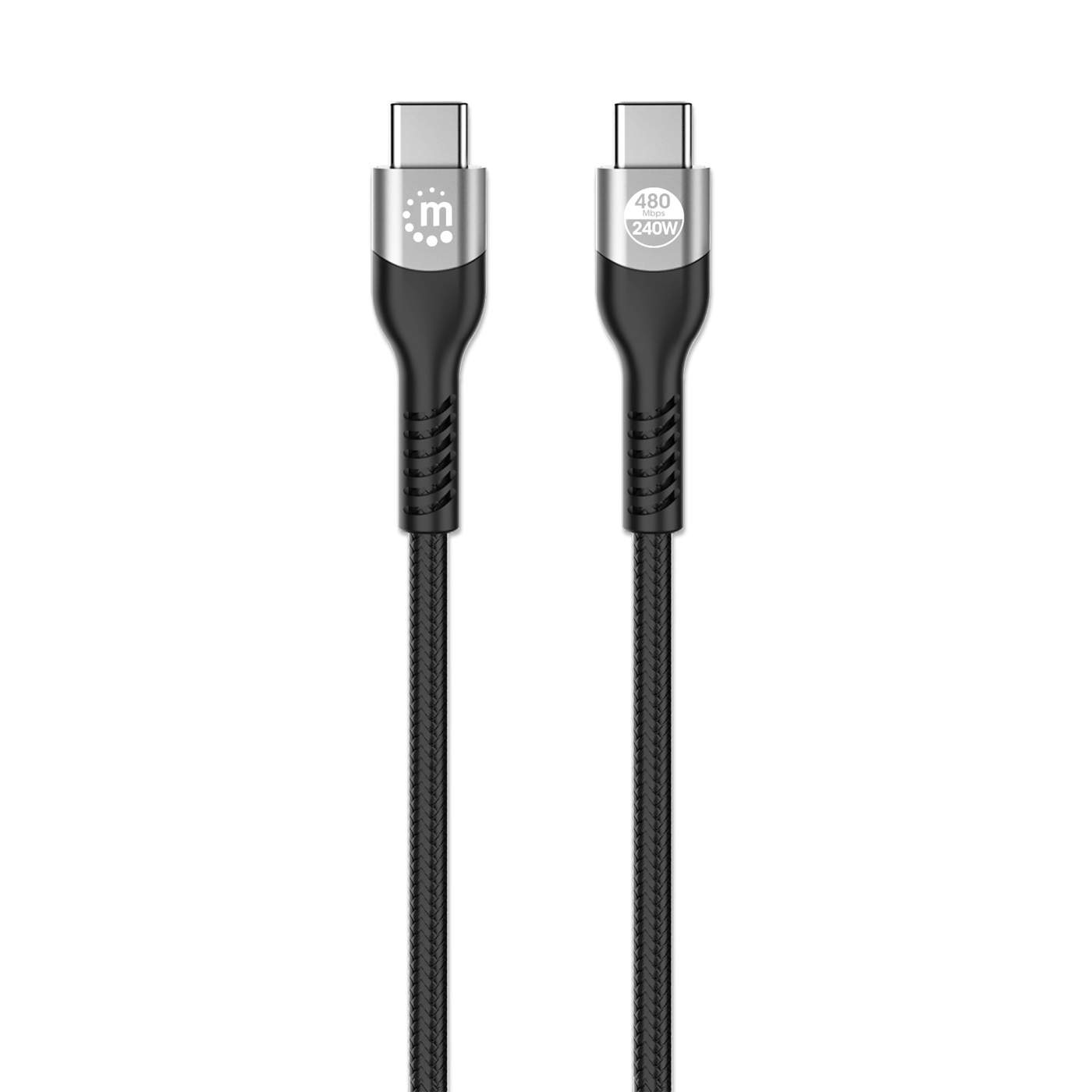 Câble USB 3.0 C de 2,2 m Câble de charge robuste de 60 W et 56 kOhm. Câble  de charge
