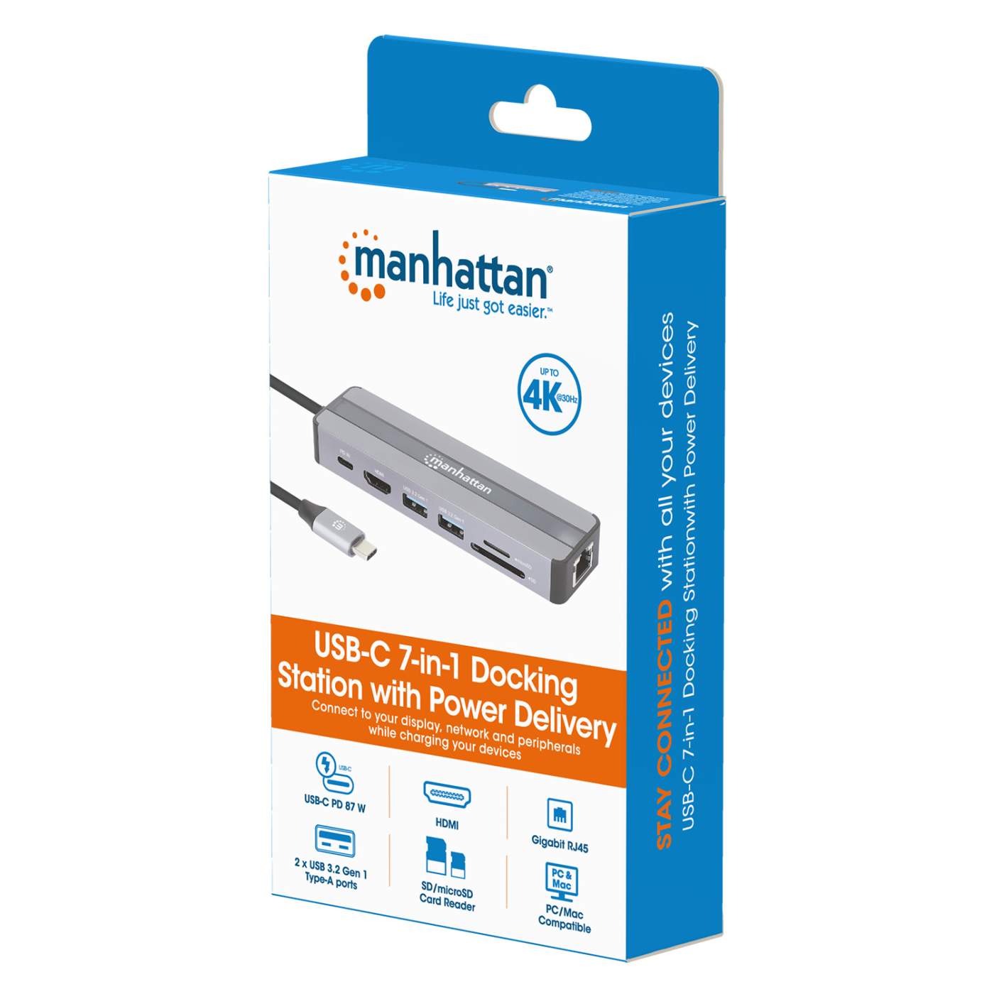 USB-C 7-in-1 Docking Station with Power Delivery Packaging Image 2